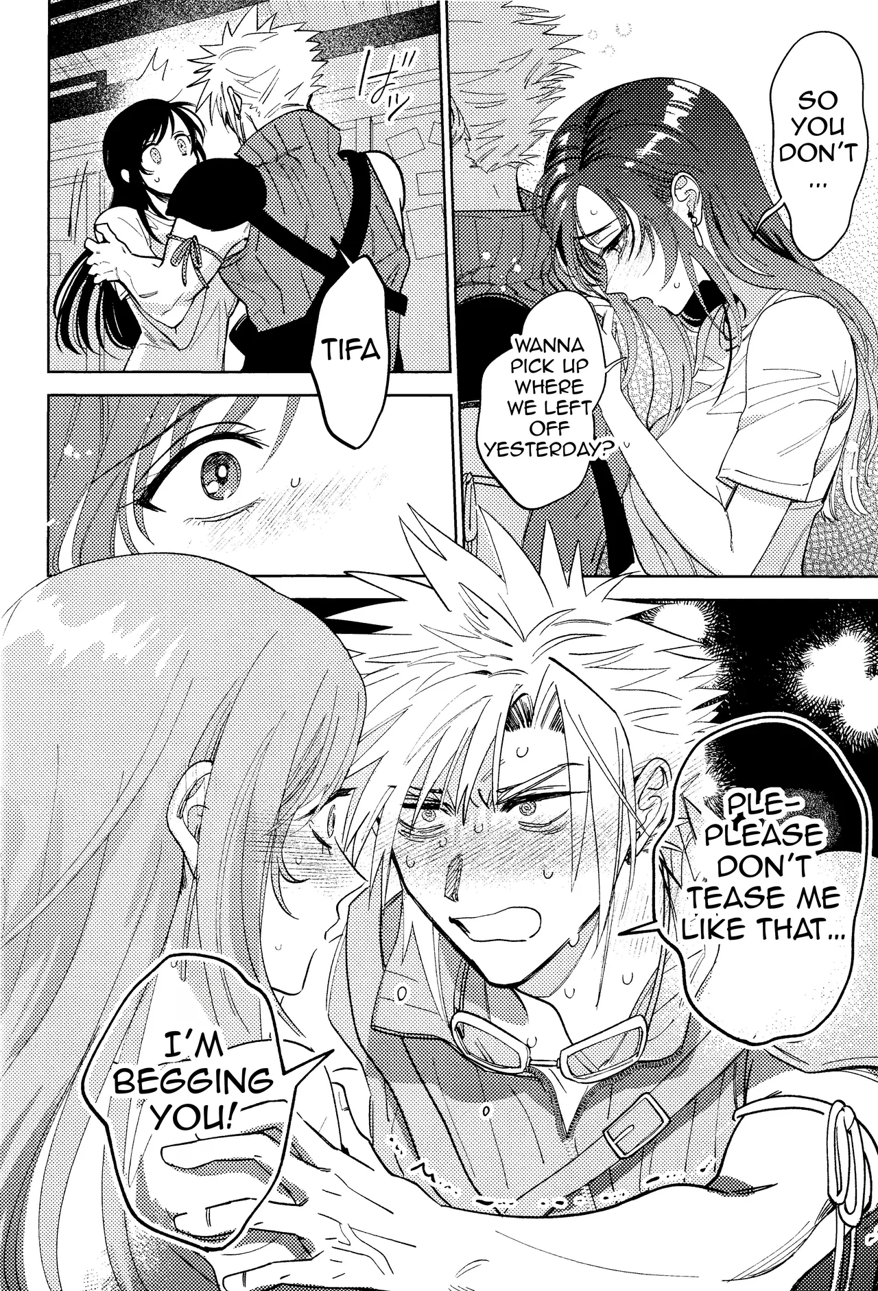 Somarune page 27 featuring cloud strife final fantasy vii parody - kissing big breasts hentai manga - read online free