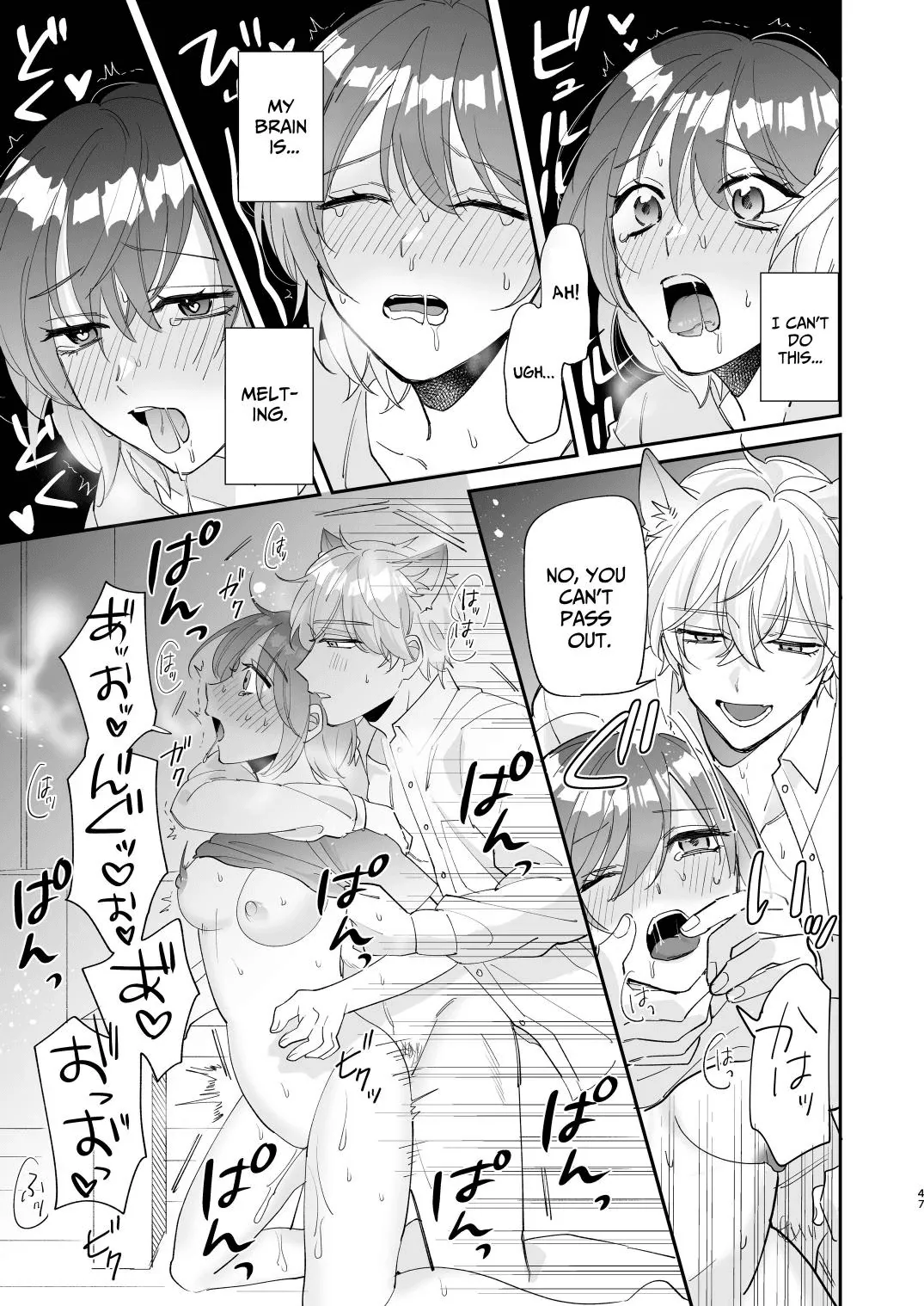 [Makai] Saikyou Zetsurin Dekachinpo ni Odosarete Imasu ~Suki ni Natta Hito wa Ookami no Matsuei deshita~ | Threatened by an Ultimate Unrelenting UltraDick ~the guy I fell for is a wolfen descendent~ [English] [Nasmas] page 47 original parody - sole female sole male hentai manga - read online free