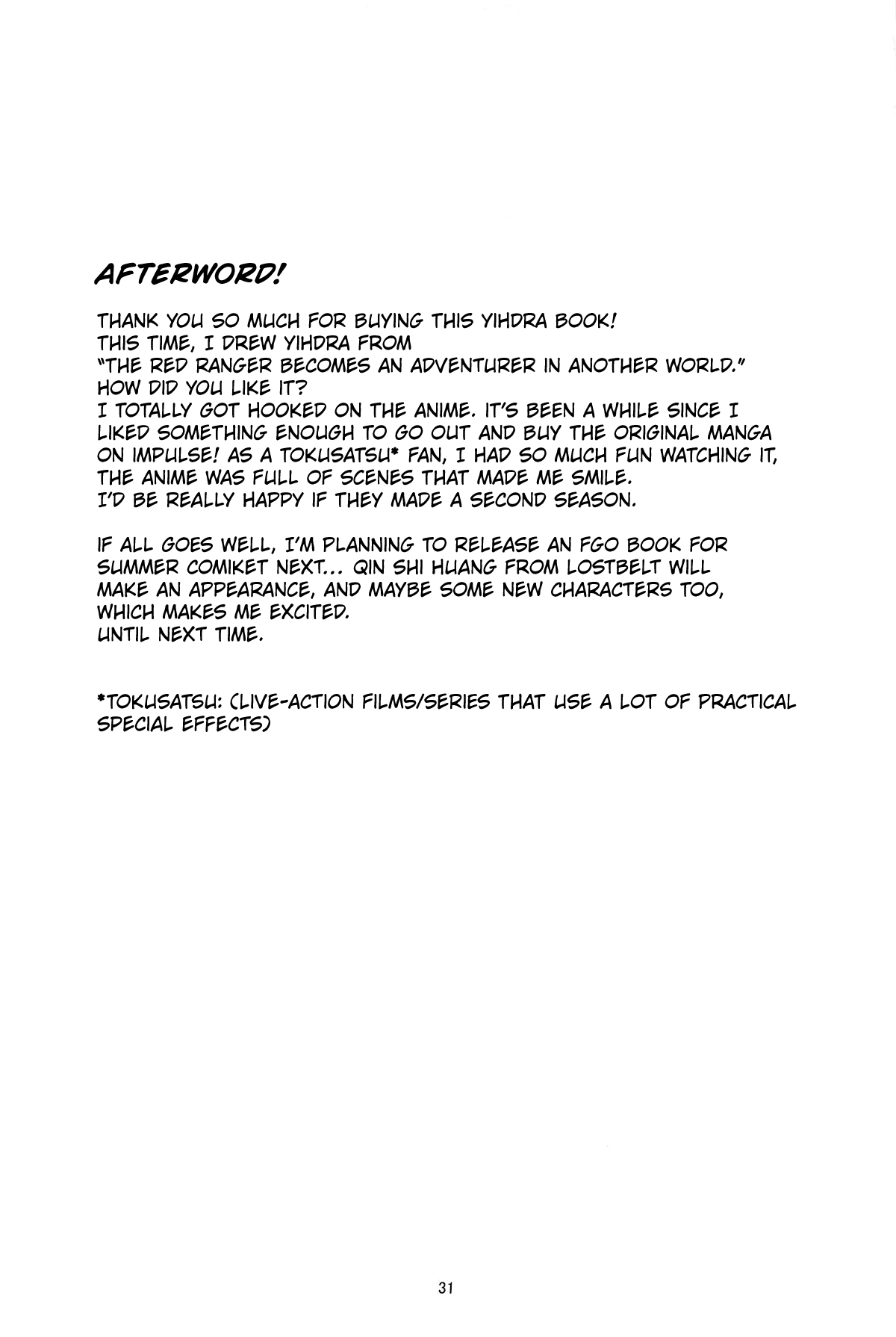 Yihdra ga Ippai Shiboritoru Hanashi | The Story About Yihdra Squeezing it Dry page 30 featuring tougo asagaki sentai red isekai de boukensha ni naru parody - sole female sole male hentai manga - read online free