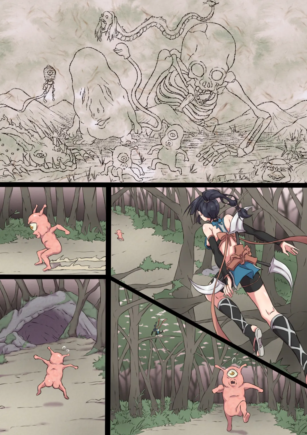 Kunoichi Ayame's Defeat page 54 - kunoichi monster hentai manga - read online free