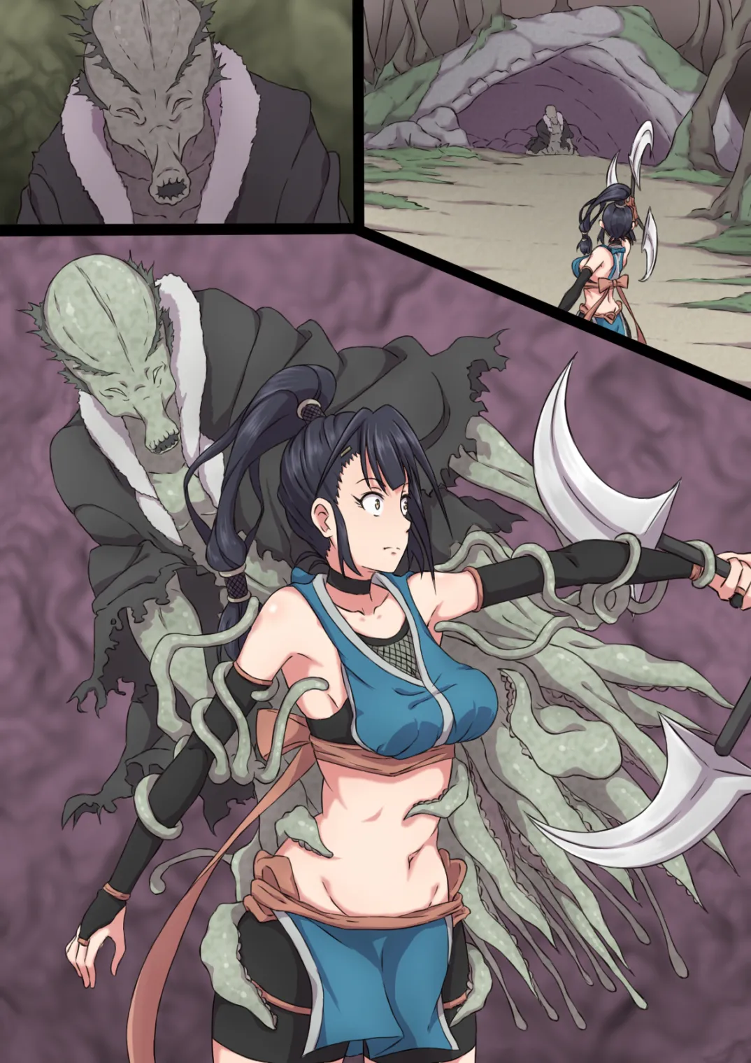 Kunoichi Ayame's Defeat page 56 - kunoichi monster hentai manga - read online free