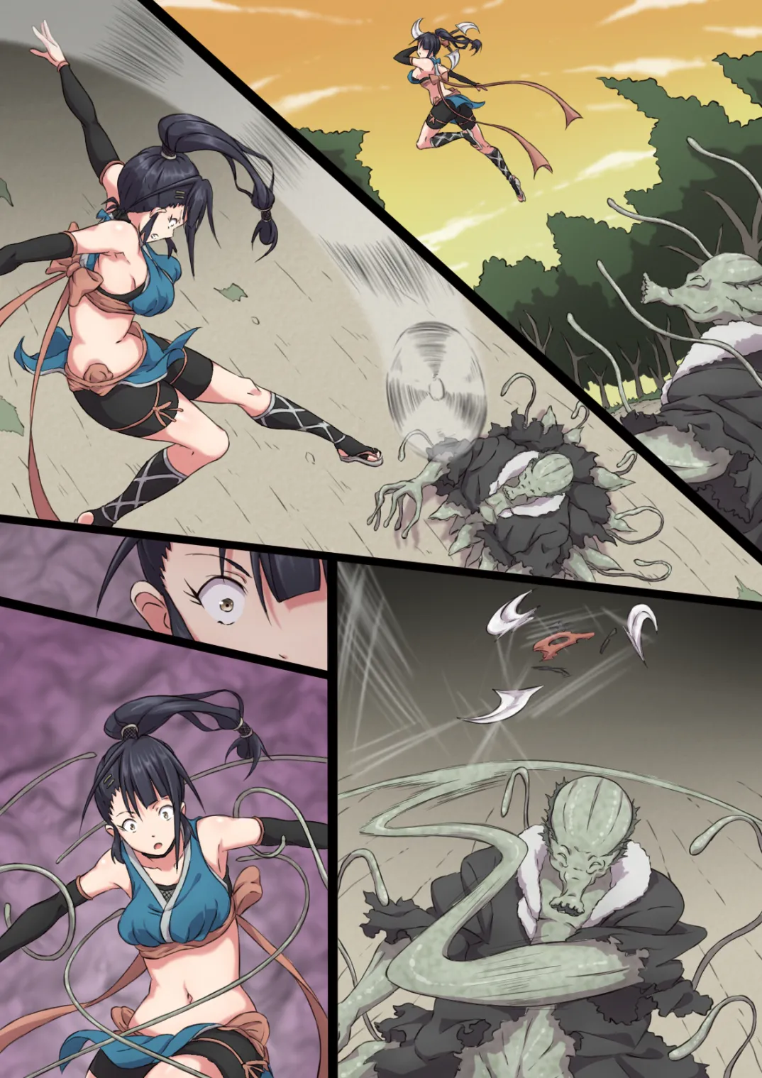 Kunoichi Ayame's Defeat page 58 - monster kunoichi hentai manga - read online free