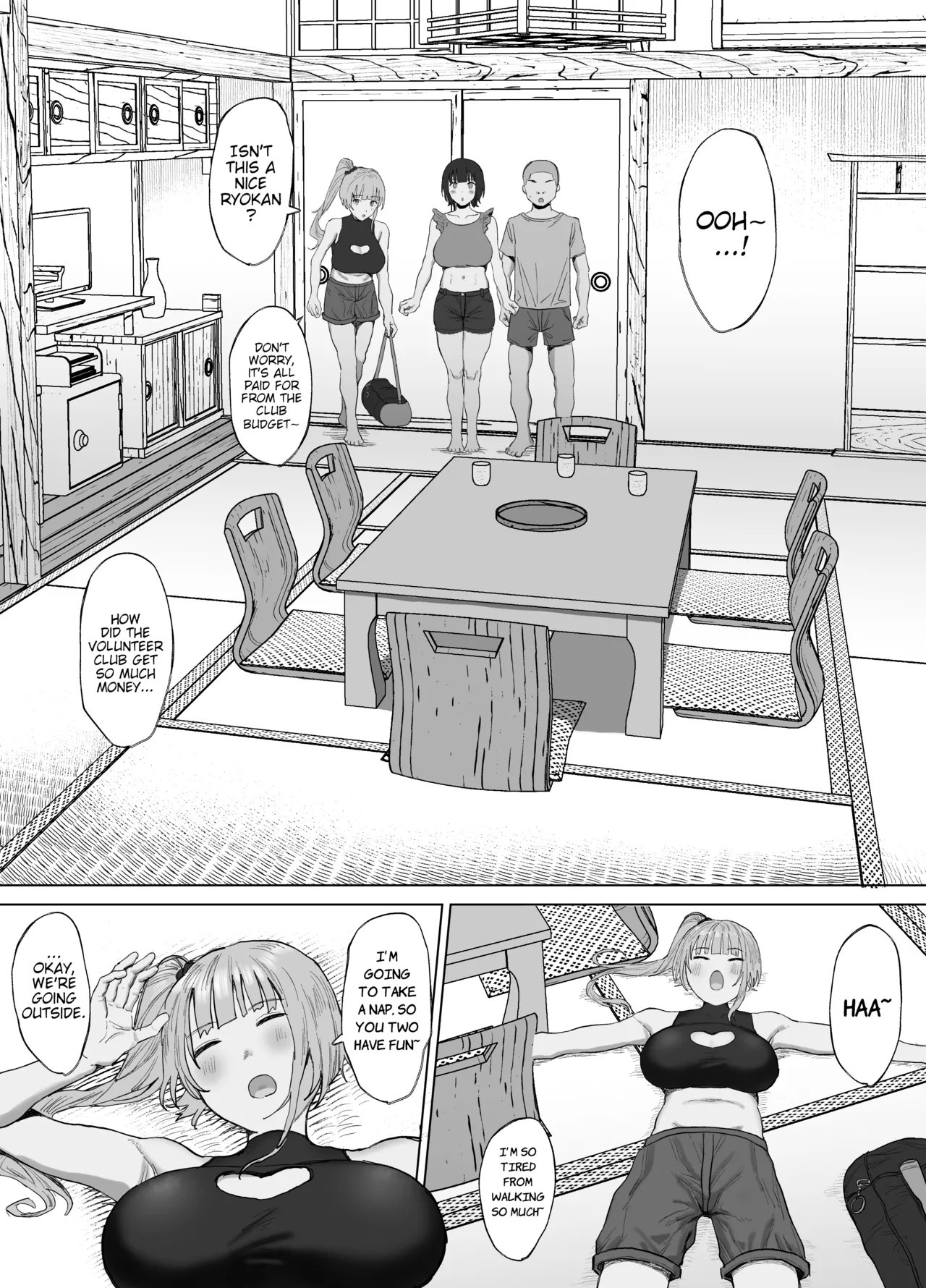 [Lip (Sakatami)] Volunteer Bu (Yarisa) no Nichijou Natsuyasumi Gasshuku o Tomari Hen | Daily life of the Volunteer club (Yarisa): A night at the summer camp edition [English] page 18 original parody - sole male nakadashi hentai manga - read online free