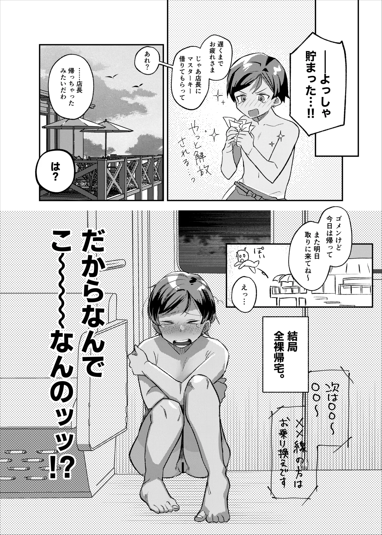 Otoko Mizugi Challenge 1-3 page 9 original parody - crossdressing exhibitionism hentai manga - read online free