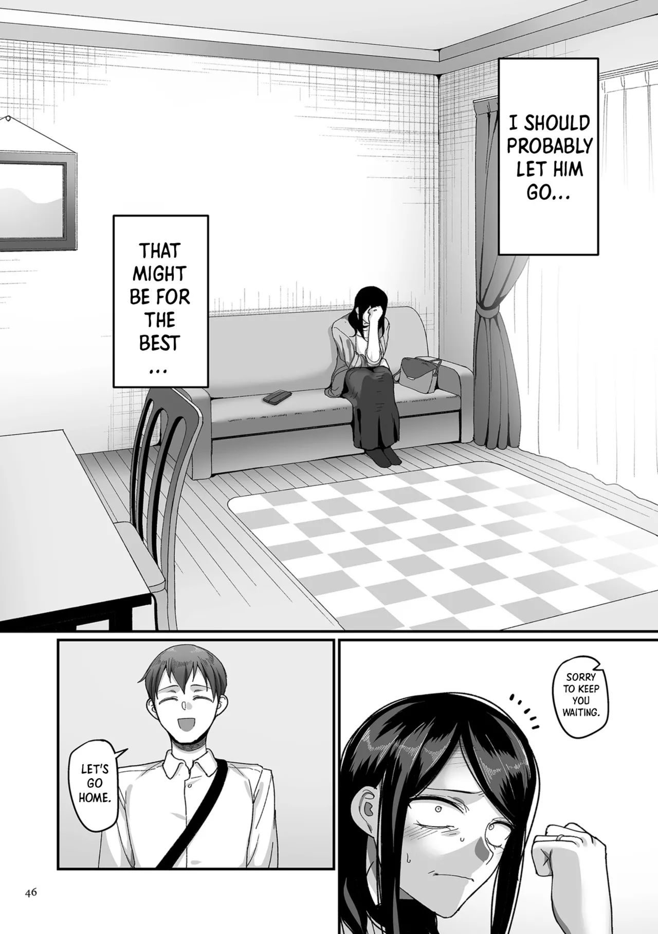 [Yamamoto Zenzen] Nijuunen (Fu) Itchi | 20 Years from Now, You Make Me a Little Nervous [English] [Shiro Translation] [Digital] page 46 - milf kissing hentai manga - read online free