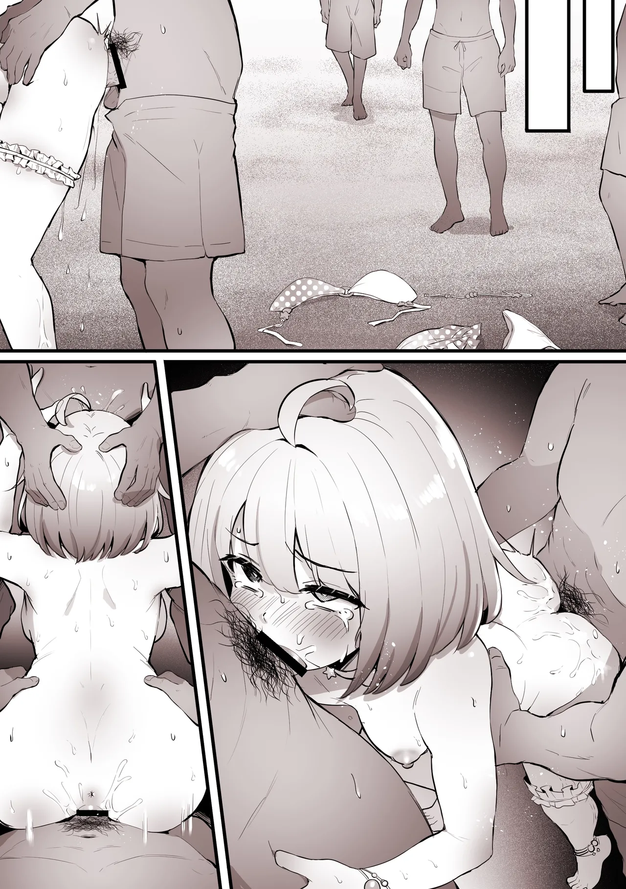 [Kokemomo] Umi de Mawari no Hito ni Mirarenagara, Nanpa-shi-tachi ni Eecchi Sarechau Luna (Himemori Luna) - Page 9