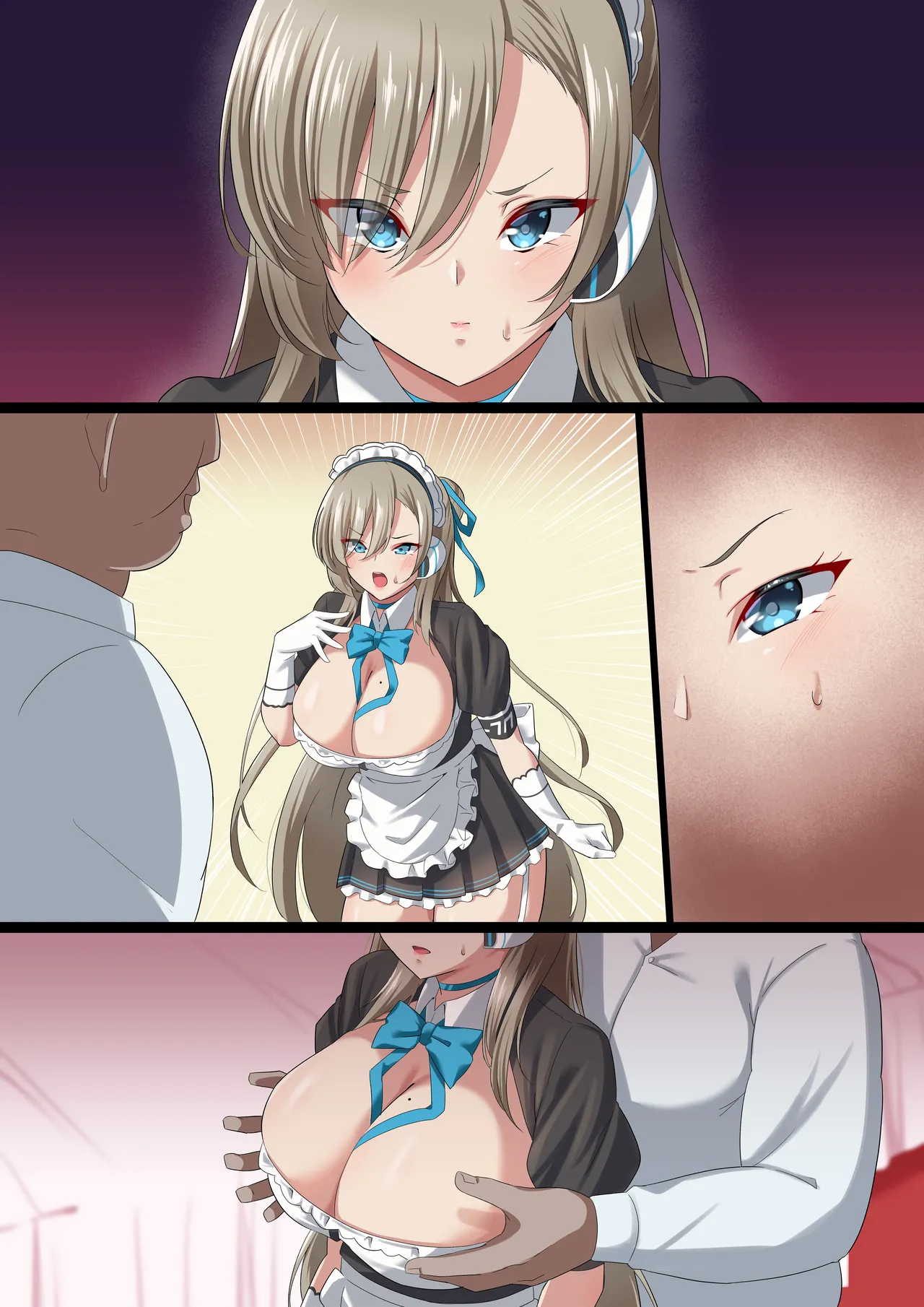Ore no Kanojo ga Kimodebu Shachou no Seishori Maid ni Sareta Ken page 34 featuring asuna ichinose blue archive parody - sole female full color hentai manga - read online free