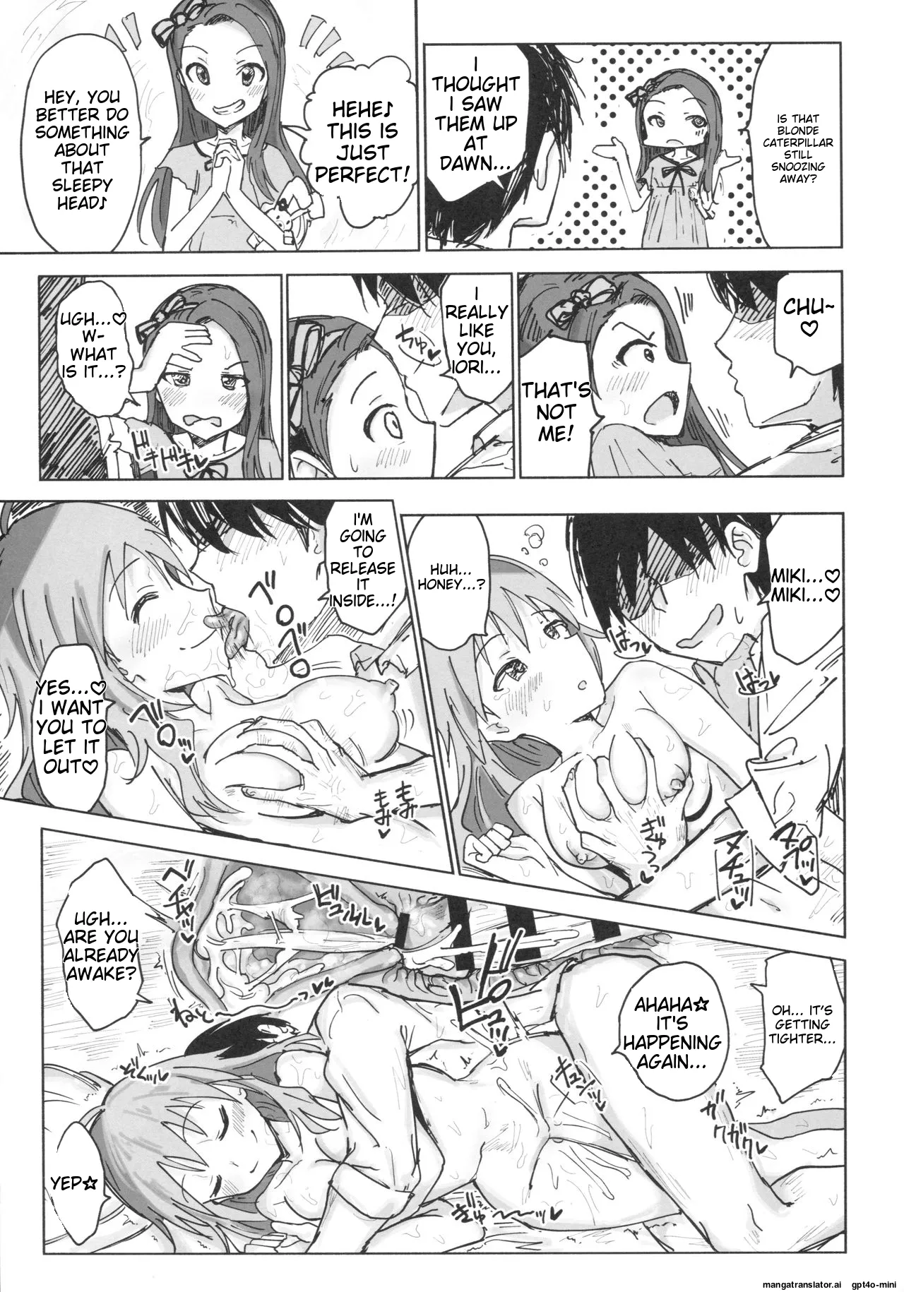 (C91) [Gamenhaji (Noji)] Miki to Iori to Tanetsuke Shouryokou 2-haku 3-kka (THE iDOLM@STER) [English] page 18 featuring miki hoshii the idolmaster parody - impregnation watermarked hentai manga - read online free