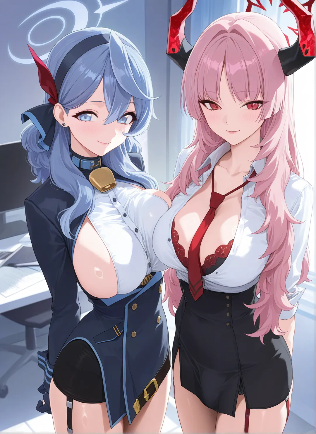 Ako x Satsuki Rametaki page 74 featuring ako amau blue archive parody - big penis blowjob hentai manga - read online free