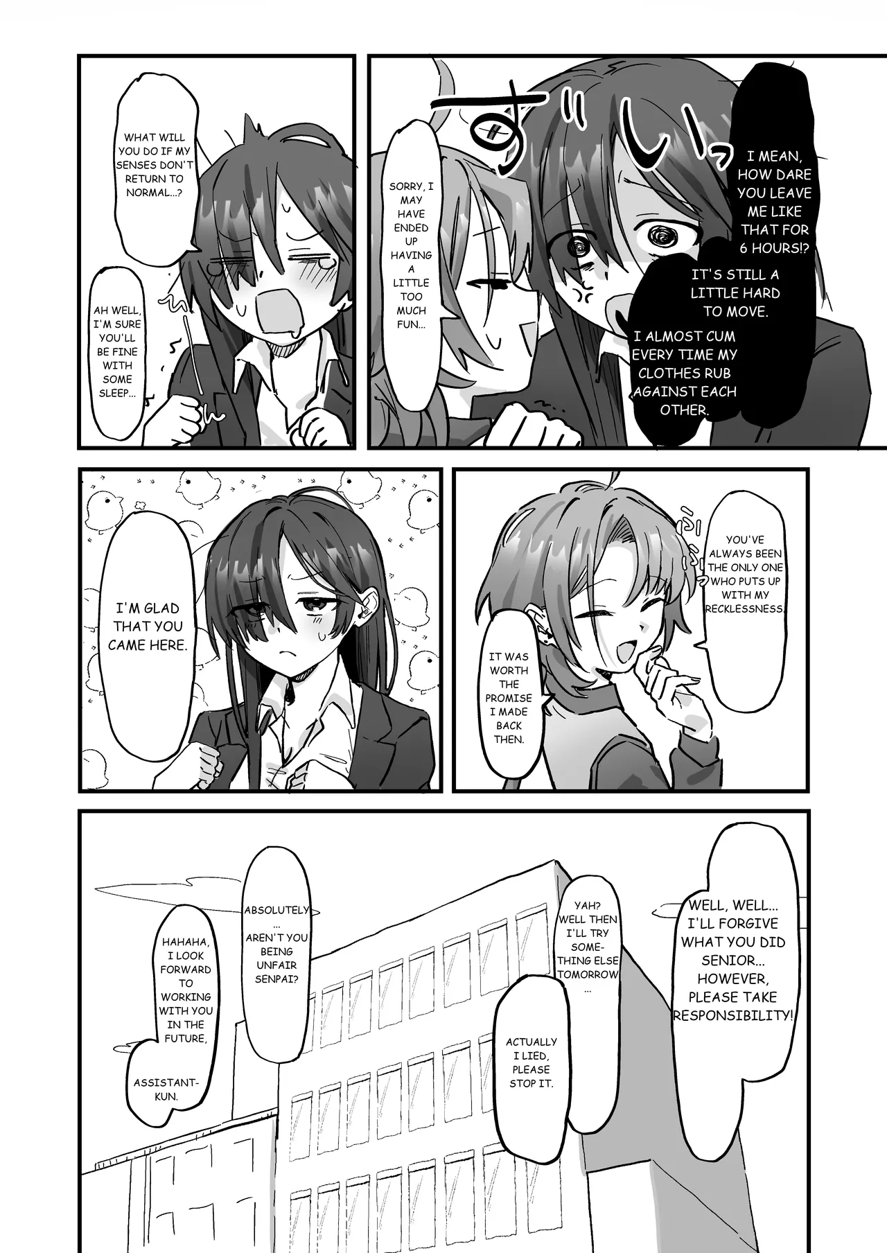 Shinjin Kenshuu de Kairaku Sekika Zeme... desu ka!? | Pleasure Petrification Torture During New Employee Training...!? page 35 original parody - rough translation yuri hentai manga - read online free