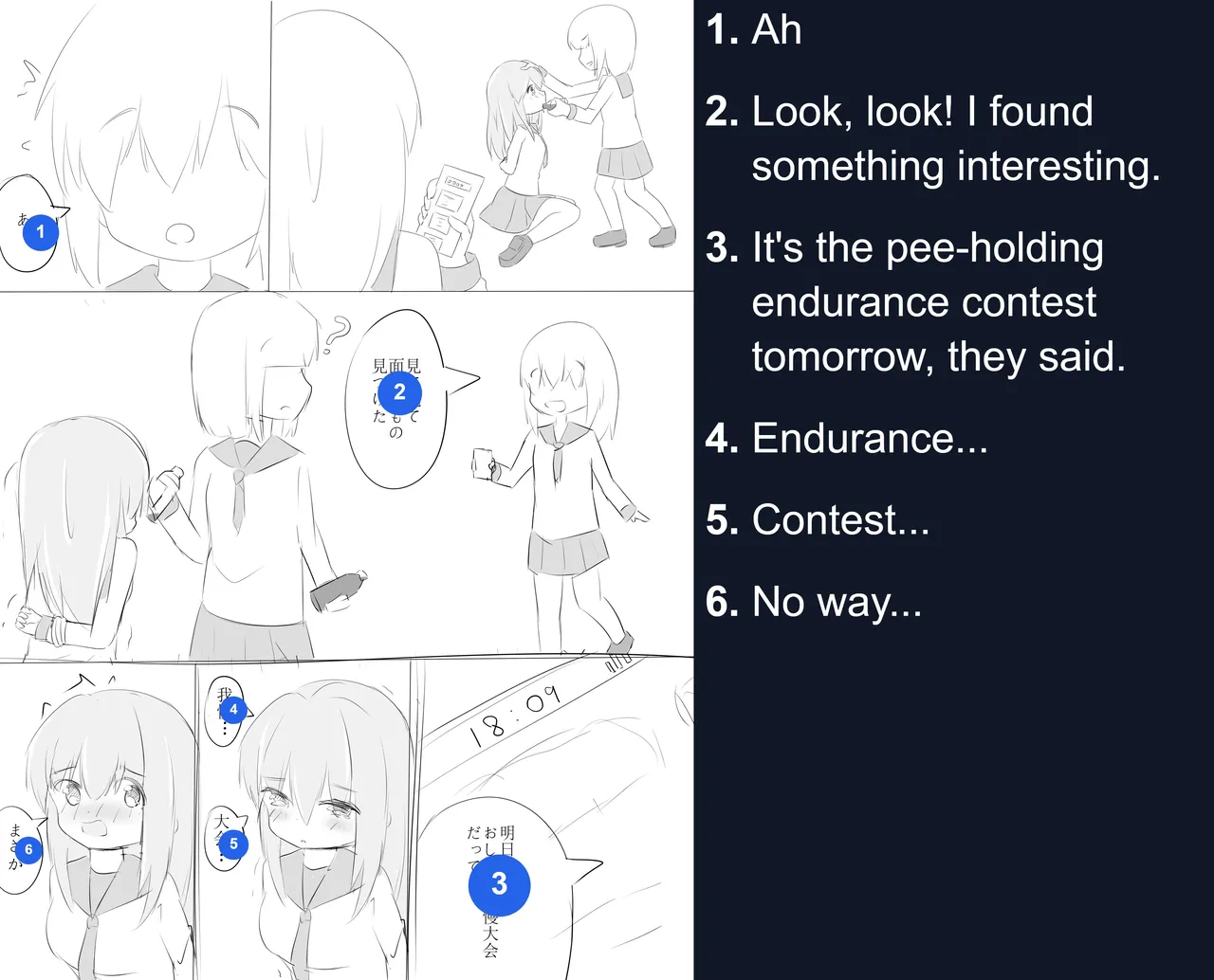 Pee holding contest. - Page 3