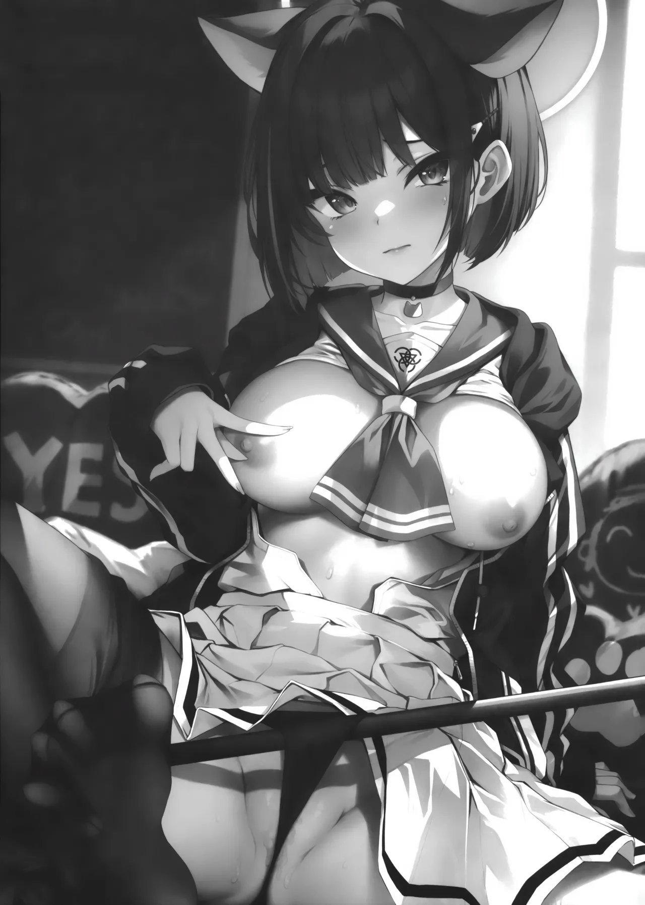 Schrödinger no Kuroneko to | 与薛定谔的黑猫一起 page 24 featuring sensei blue archive parody - schoolgirl uniform multi-work series hentai manga - read online free