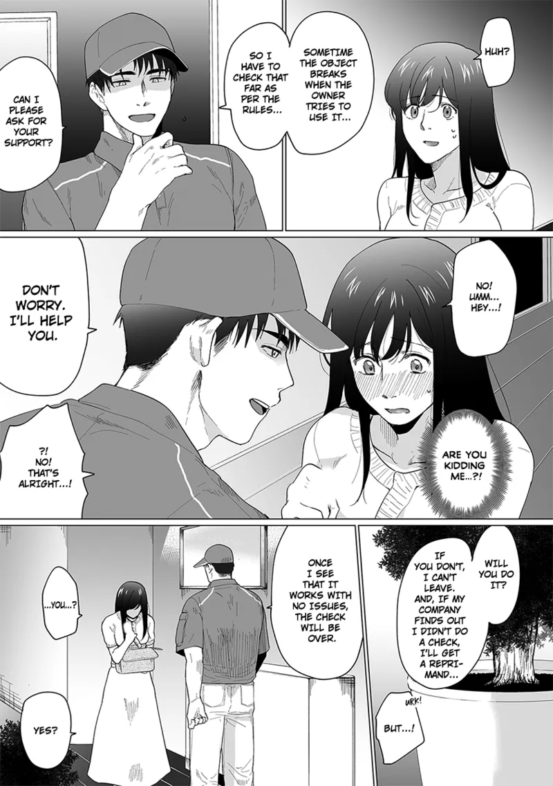 [Matsukawa Kiiro] Oku-san, Nimotsu ga Todoiteimasu. ~Takuhai Danshi ni Semarareru Hitozuma~ 1 | Ma'am, You Have a Package! The Housewife Who's Seduced by the Delivery Man 1 [English] page 25 - milf kissing hentai manga - read online free
