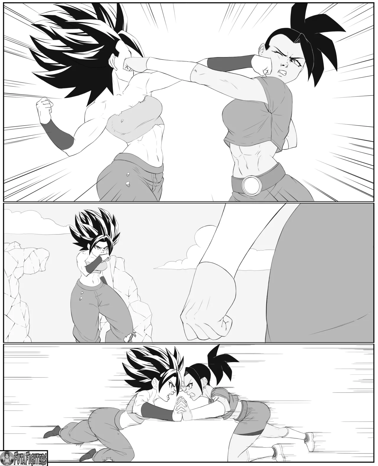 Caulifla vs Kale FutaFighters ongoing page 29 featuring caulifla dragon ball z parody - ryona shemale hentai manga - read online free