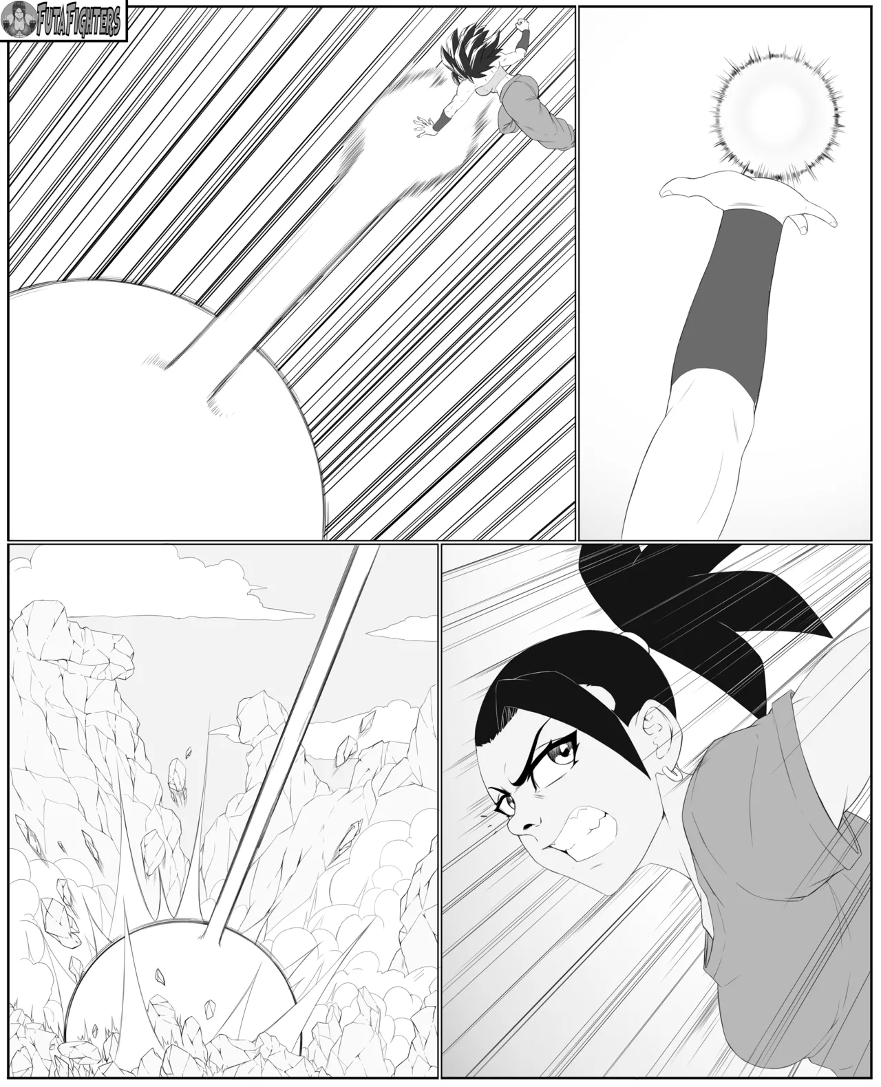 Caulifla vs Kale FutaFighters ongoing page 32 featuring kale dragon ball z parody - shemale catfight hentai manga - read online free