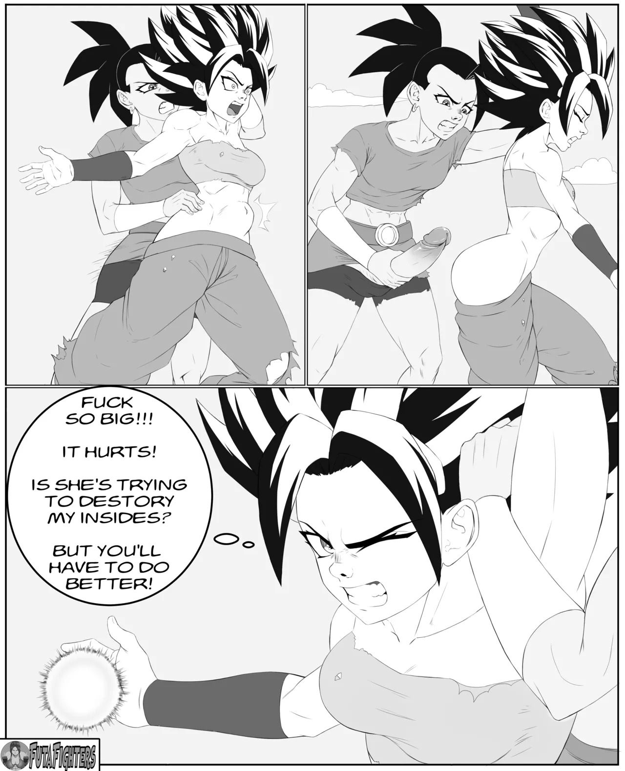 Caulifla vs Kale FutaFighters ongoing page 37 featuring caulifla dragon ball z parody - ryona shemale hentai manga - read online free