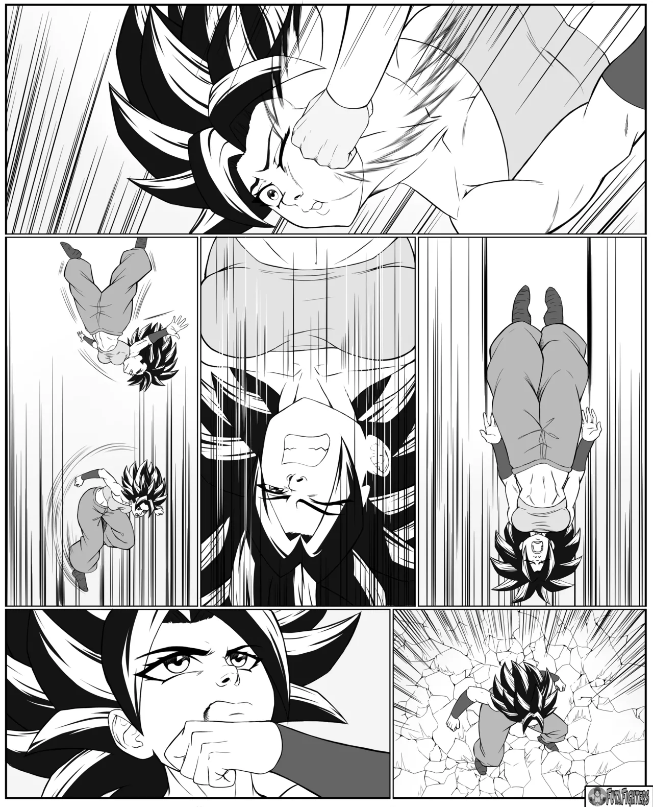 Caulifla vs Kale FutaFighters ongoing page 9 featuring kale dragon ball z parody - shemale catfight hentai manga - read online free