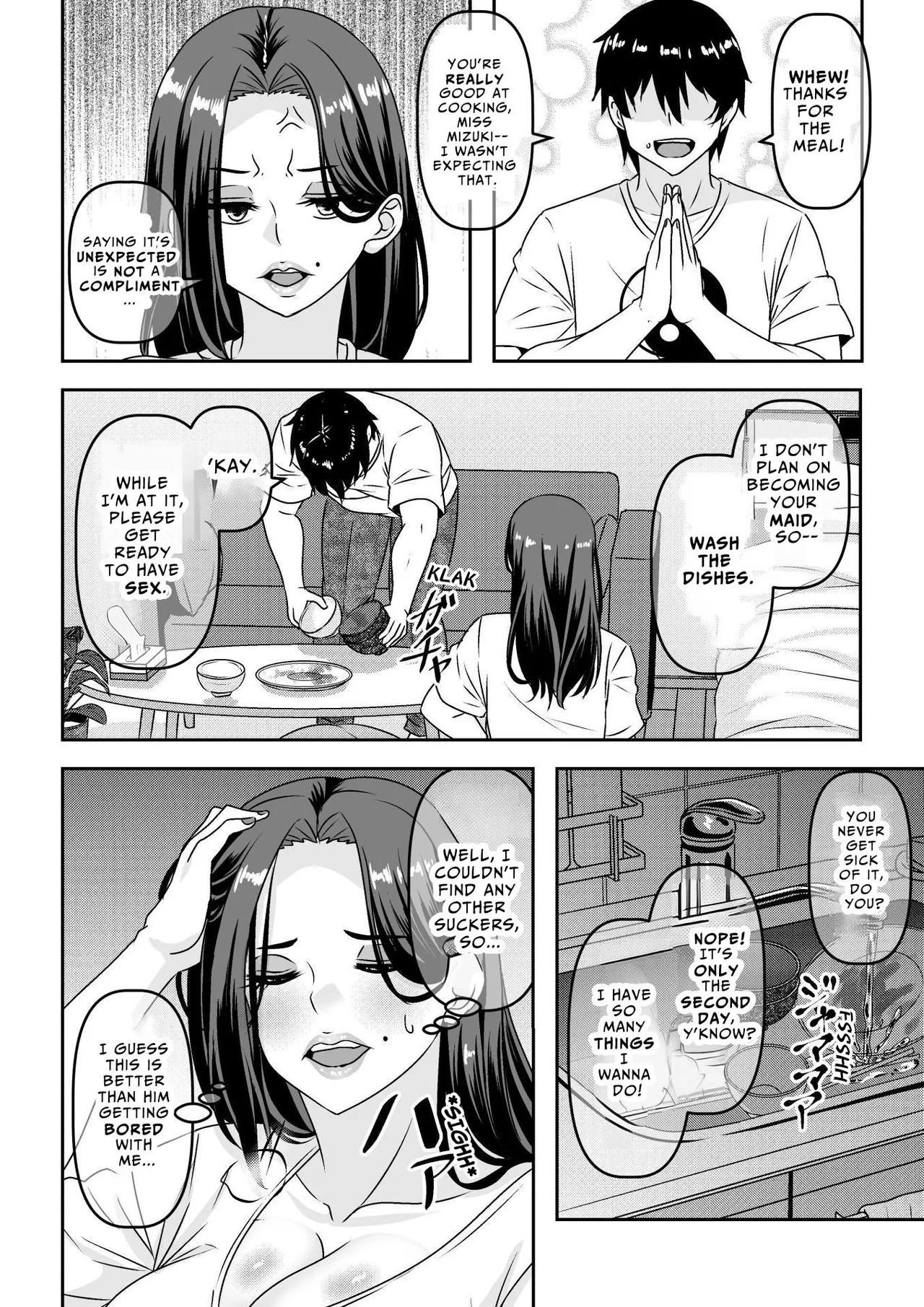 [Waribashi Kouka] Ore ga Seigou na no o Shirazu ni Tsuki Ichi Man de Yarihoudai no Subscription Keiyaku o Musun de shimatta Funinki Fuuzokujou Oba-san | Unpopular Prostitute Signs An All-I-Can-Fuck Monthly Subscription Not Knowing I'm A Total Horndog [English] [Reforged] page 37 original parody - sole female sole male hentai manga - read online free