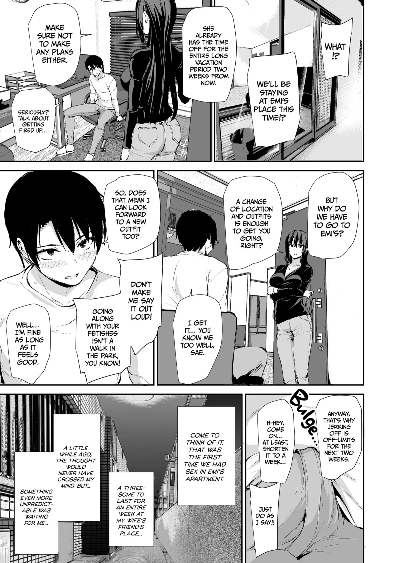 Kyonyuu Ga Futariinai To Bokkishinai Otto No Tame Ni Tomodachi O Tsuretekita Tsuma Chapter 1-3 page 146 - sole male paizuri hentai manga - read online free