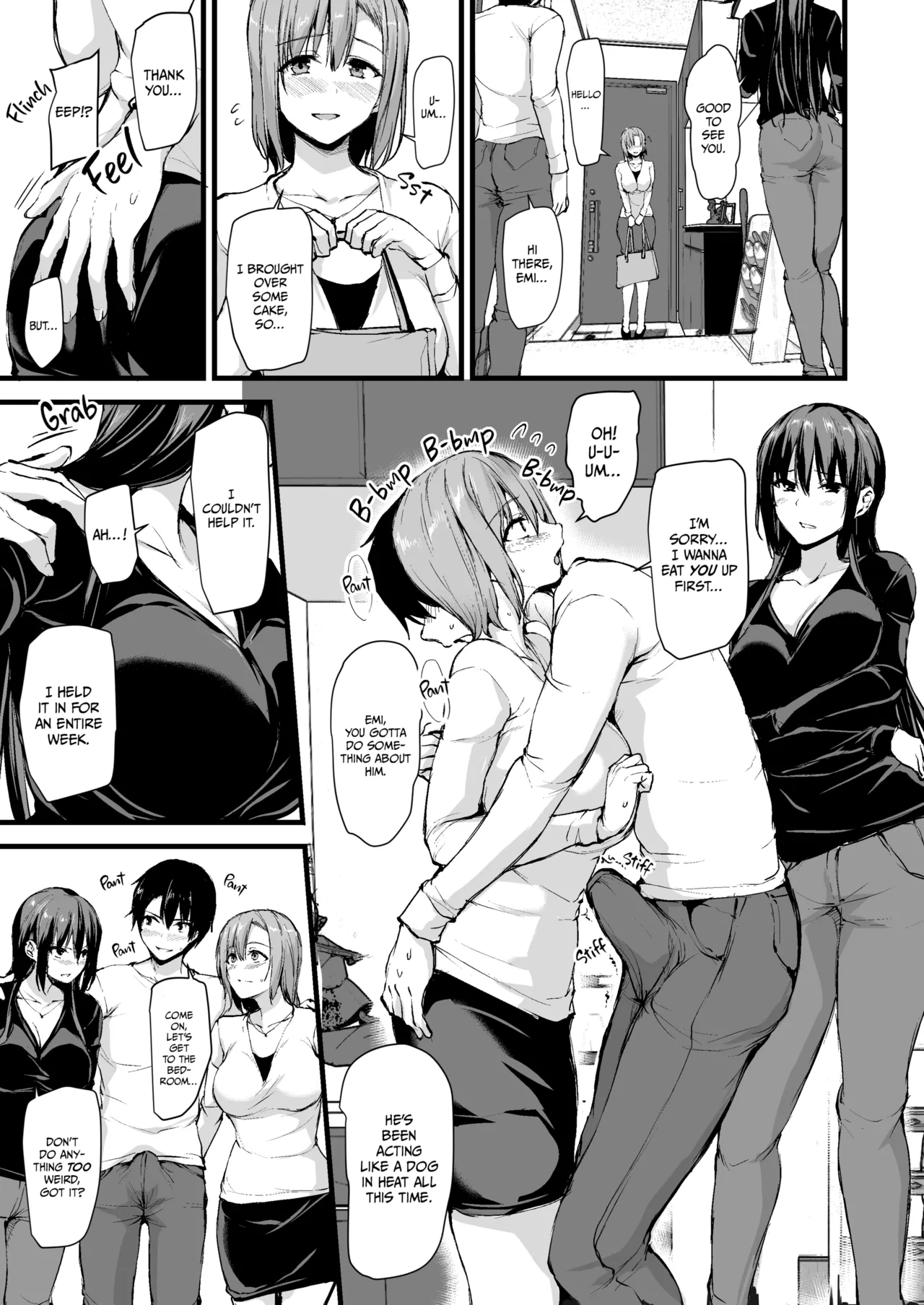Kyonyuu Ga Futariinai To Bokkishinai Otto No Tame Ni Tomodachi O Tsuretekita Tsuma Chapter 1-3 page 28 - business suit sweating hentai manga - read online free