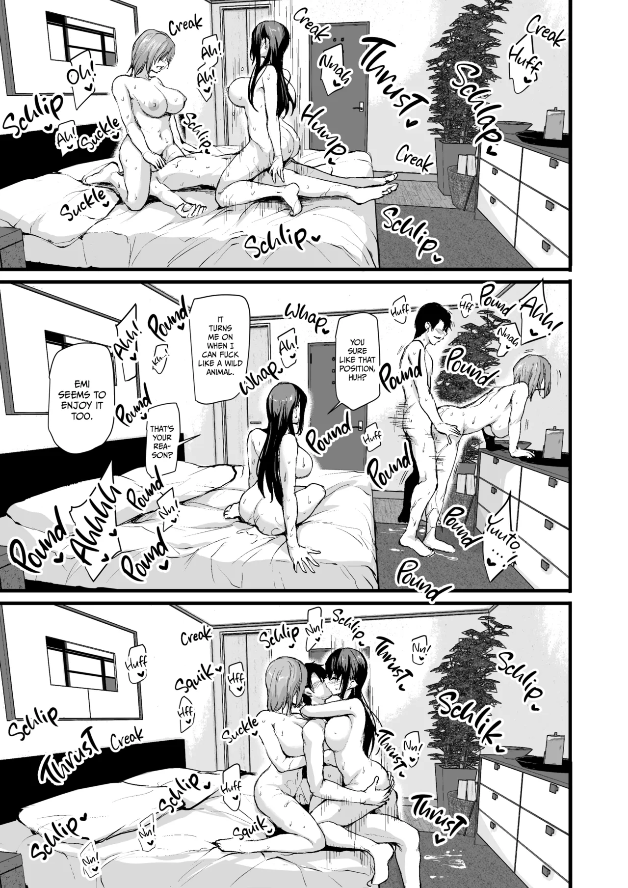 Kyonyuu Ga Futariinai To Bokkishinai Otto No Tame Ni Tomodachi O Tsuretekita Tsuma Chapter 1-3 page 48 - business suit sweating hentai manga - read online free