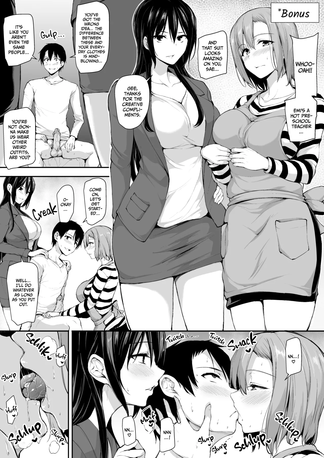 Kyonyuu Ga Futariinai To Bokkishinai Otto No Tame Ni Tomodachi O Tsuretekita Tsuma Chapter 1-3 page 56 - sole male paizuri hentai manga - read online free