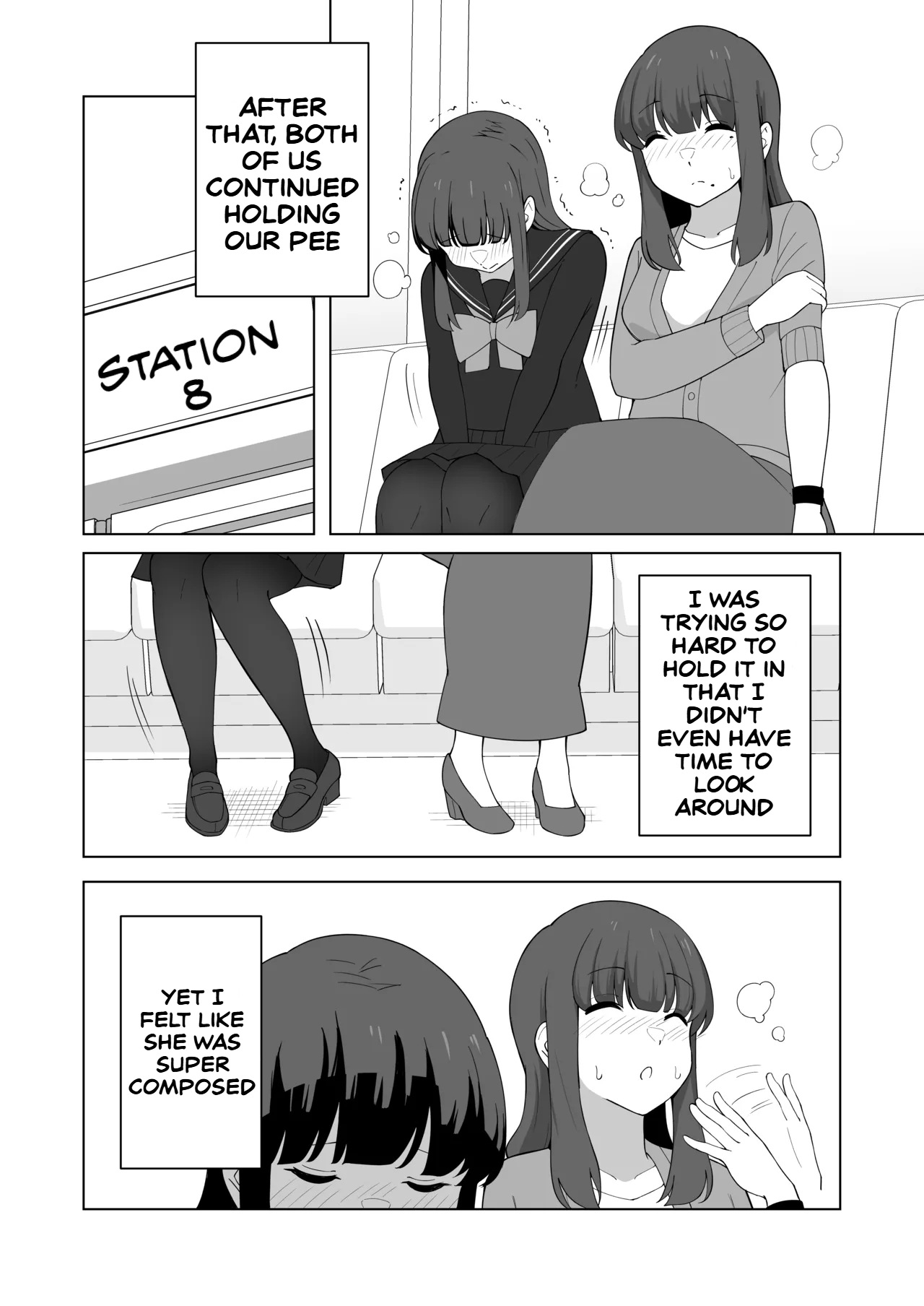 Gaman Ressha ni Nottemita! page 38 original parody - females only schoolgirl uniform hentai manga - read online free