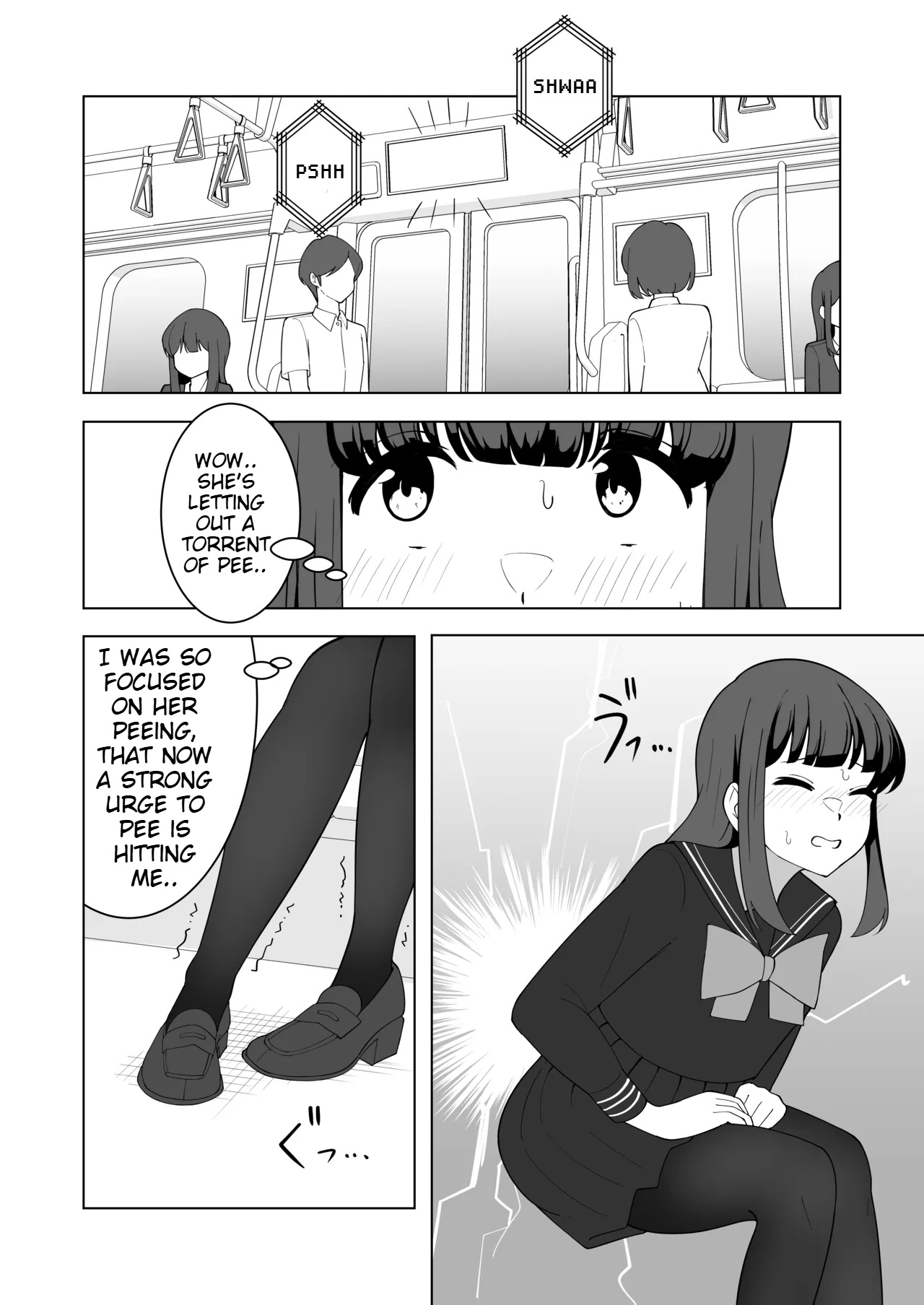 Gaman Ressha ni Nottemita! page 48 original parody - females only schoolgirl uniform hentai manga - read online free