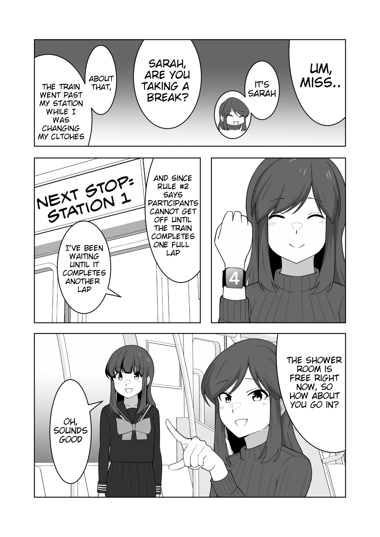 Gaman Ressha ni Nottemita! page 59 original parody - females only schoolgirl uniform hentai manga - read online free