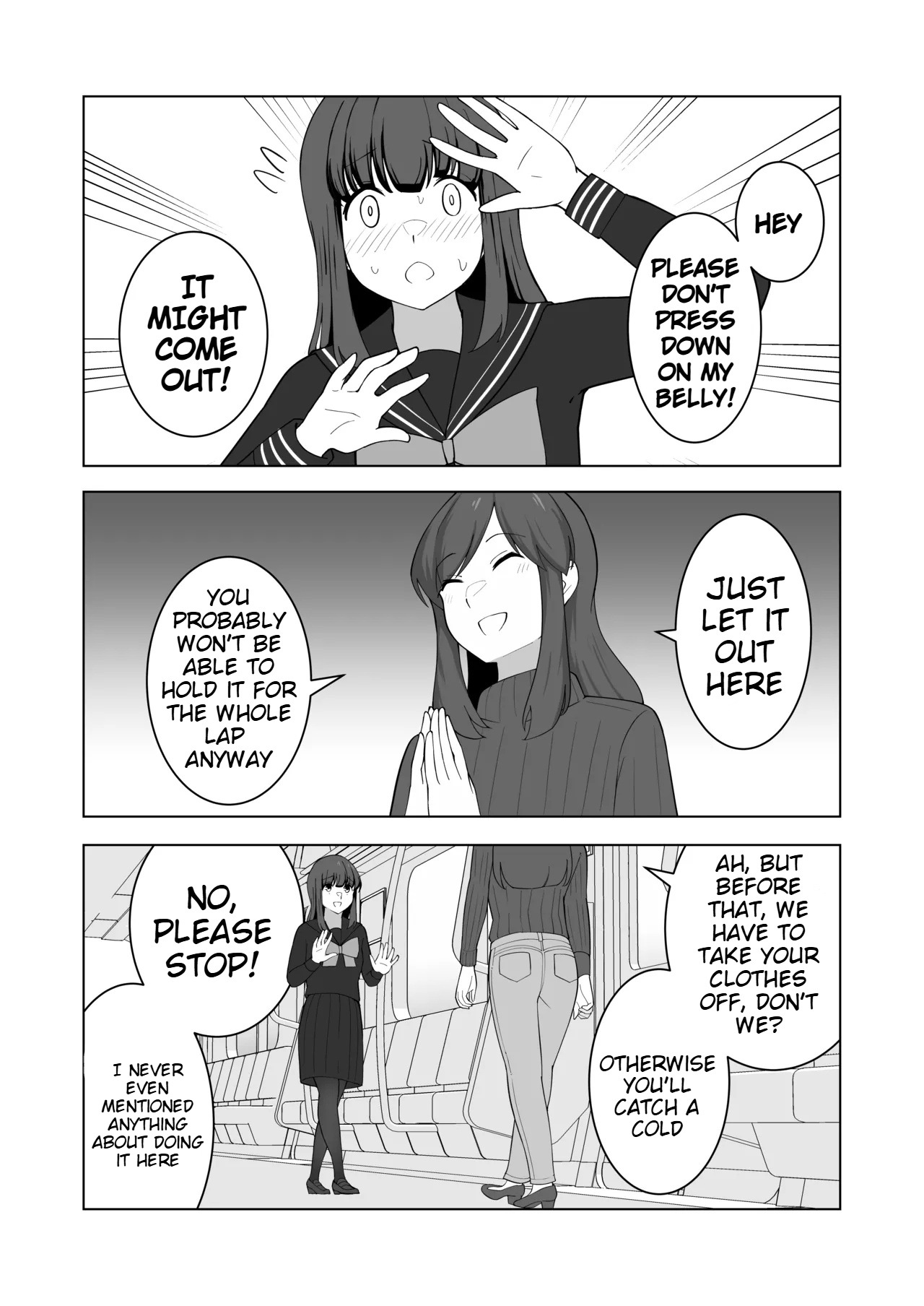 Gaman Ressha ni Nottemita! page 64 original parody - females only schoolgirl uniform hentai manga - read online free