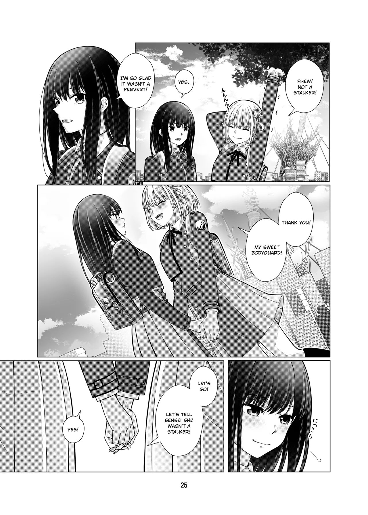 My Sweet Bodyguard page 26 featuring chisato nishikigi lycoris recoil parody - yuri kissing hentai manga - read online free