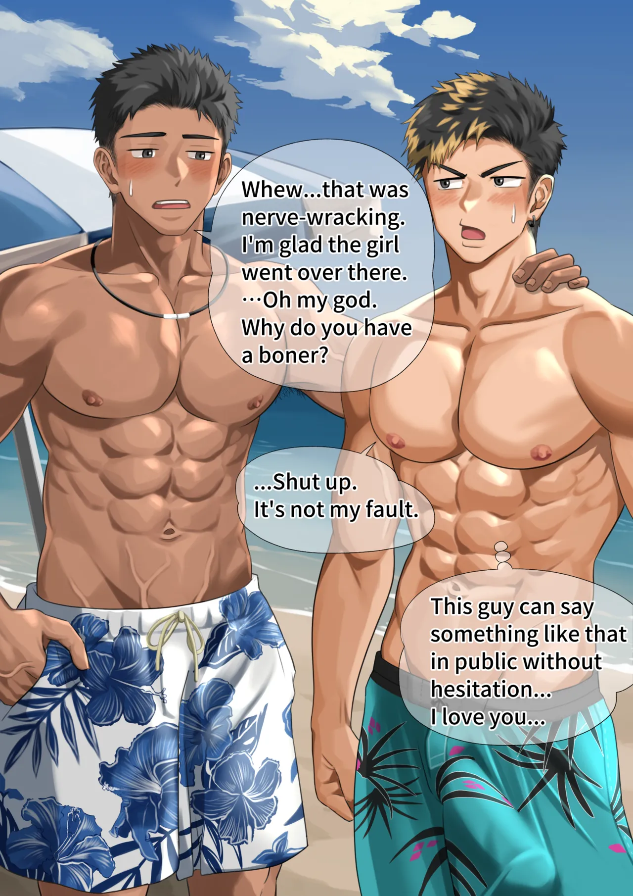 [motyaki] ビーチで逆ナン…(p10.)【ENG】 (Pixiv Fanbox) - Page 16