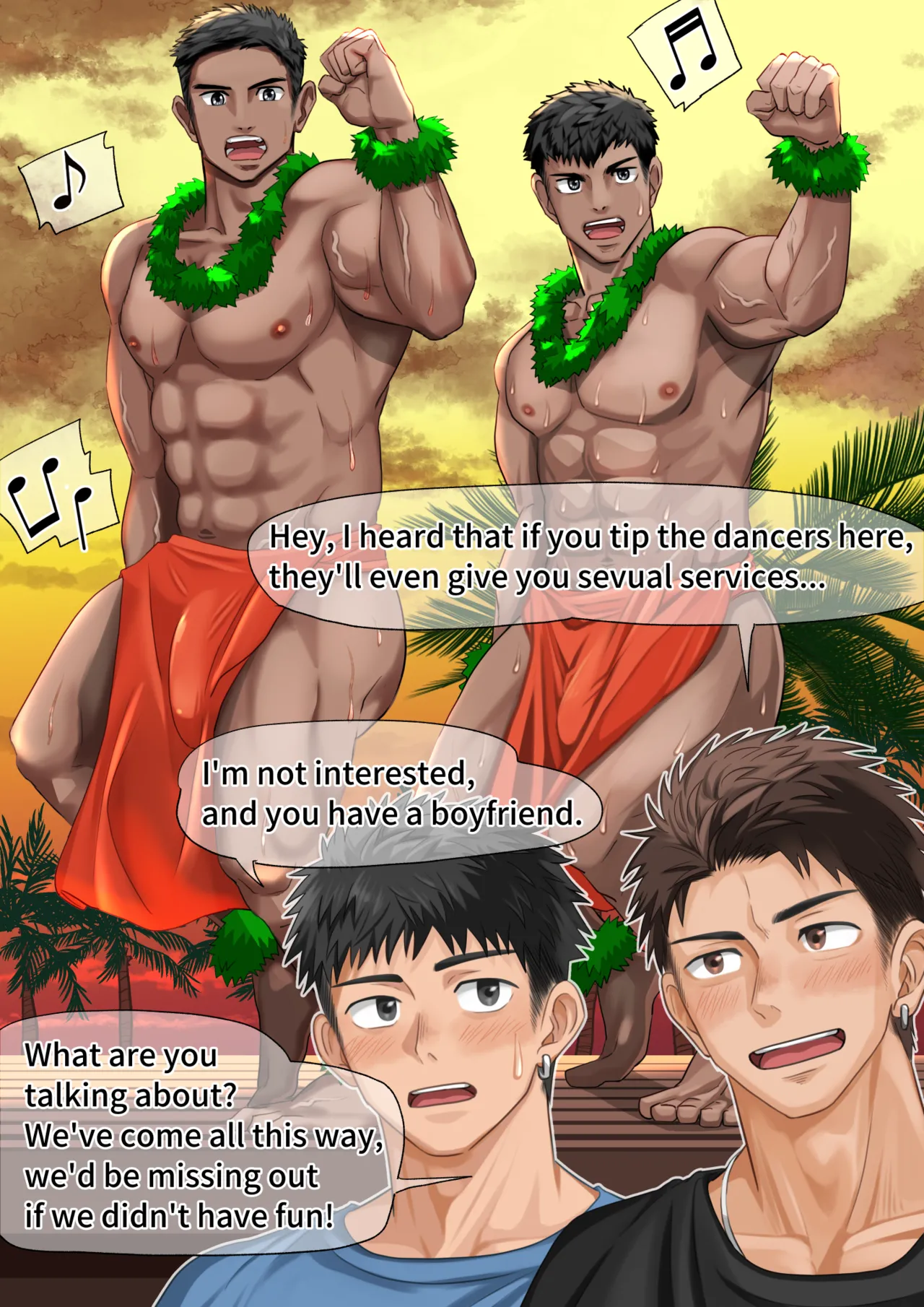 [motyaki] 南の島でお金を払うとSEXしてくれた話(10p.)【ENG】 (Pixiv Fanbox) page 12 original parody - muscle yaoi hentai manga - read online free