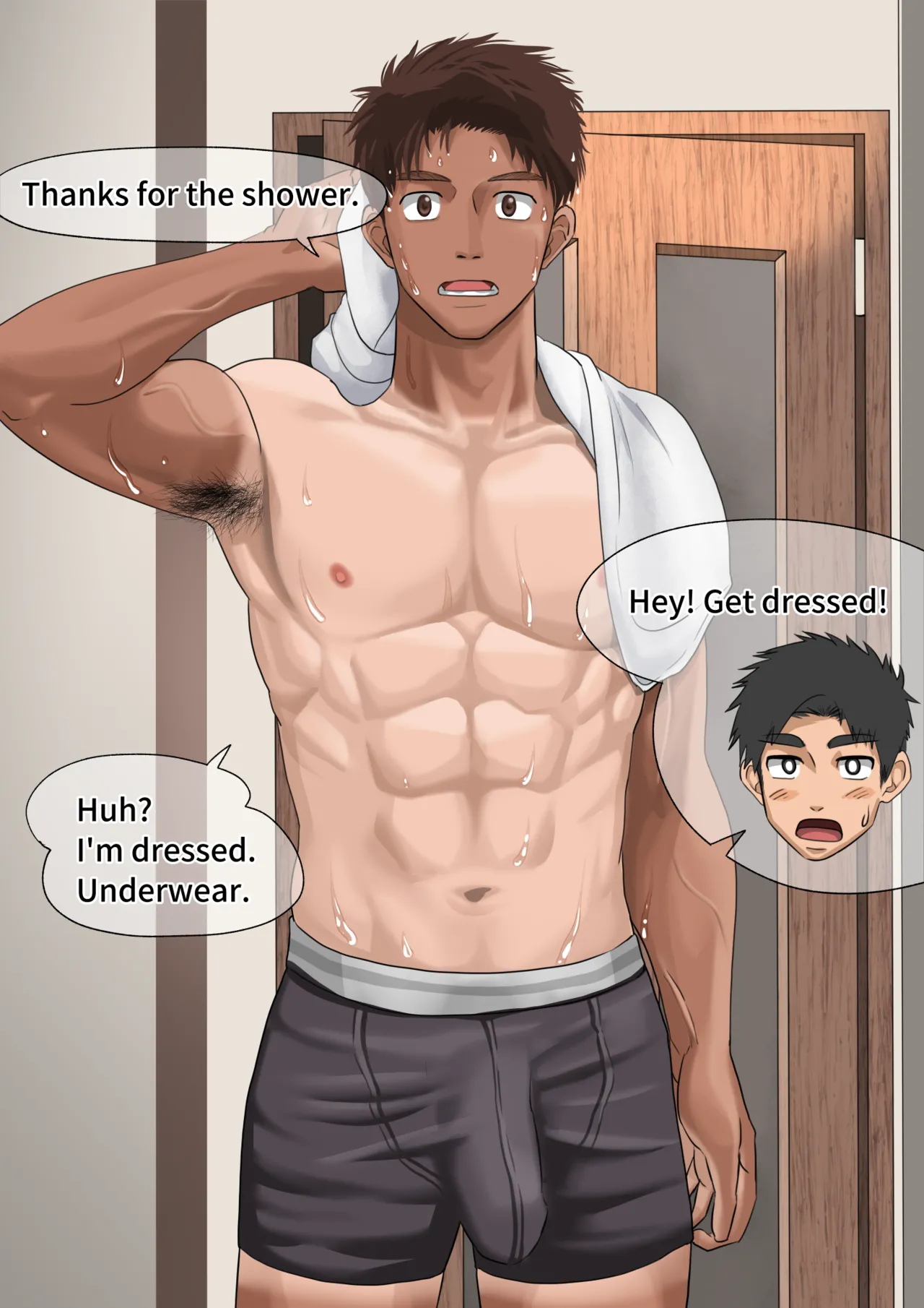 [motyaki] 片想いしてる友達が家に来た1(11p.)【ENG】 (Pixiv Fanbox) page 17 original parody - males only yaoi hentai manga - read online free