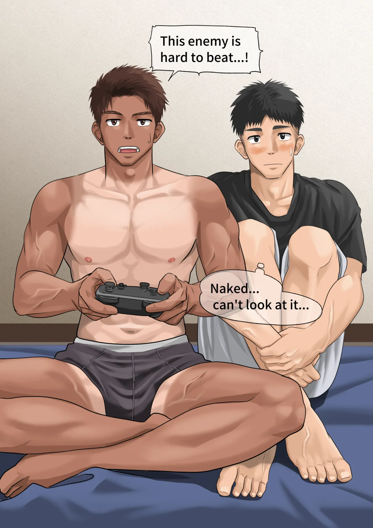 [motyaki] 片想いしてる友達が家に来た1(11p.)【ENG】 (Pixiv Fanbox) page 19 original parody - muscle yaoi hentai manga - read online free