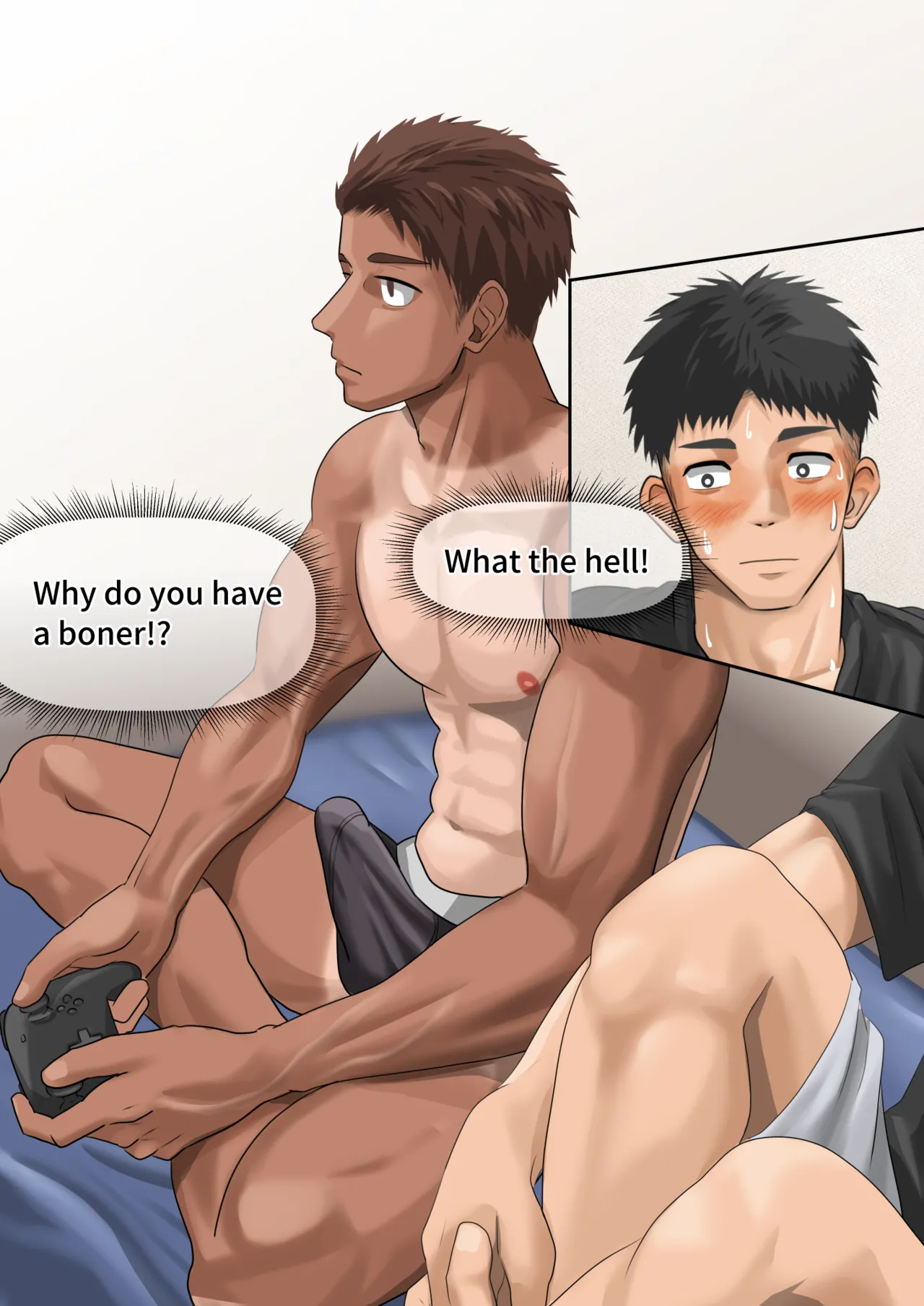 [motyaki] 片想いしてる友達が家に来た1(11p.)【ENG】 (Pixiv Fanbox) page 22 original parody - muscle yaoi hentai manga - read online free