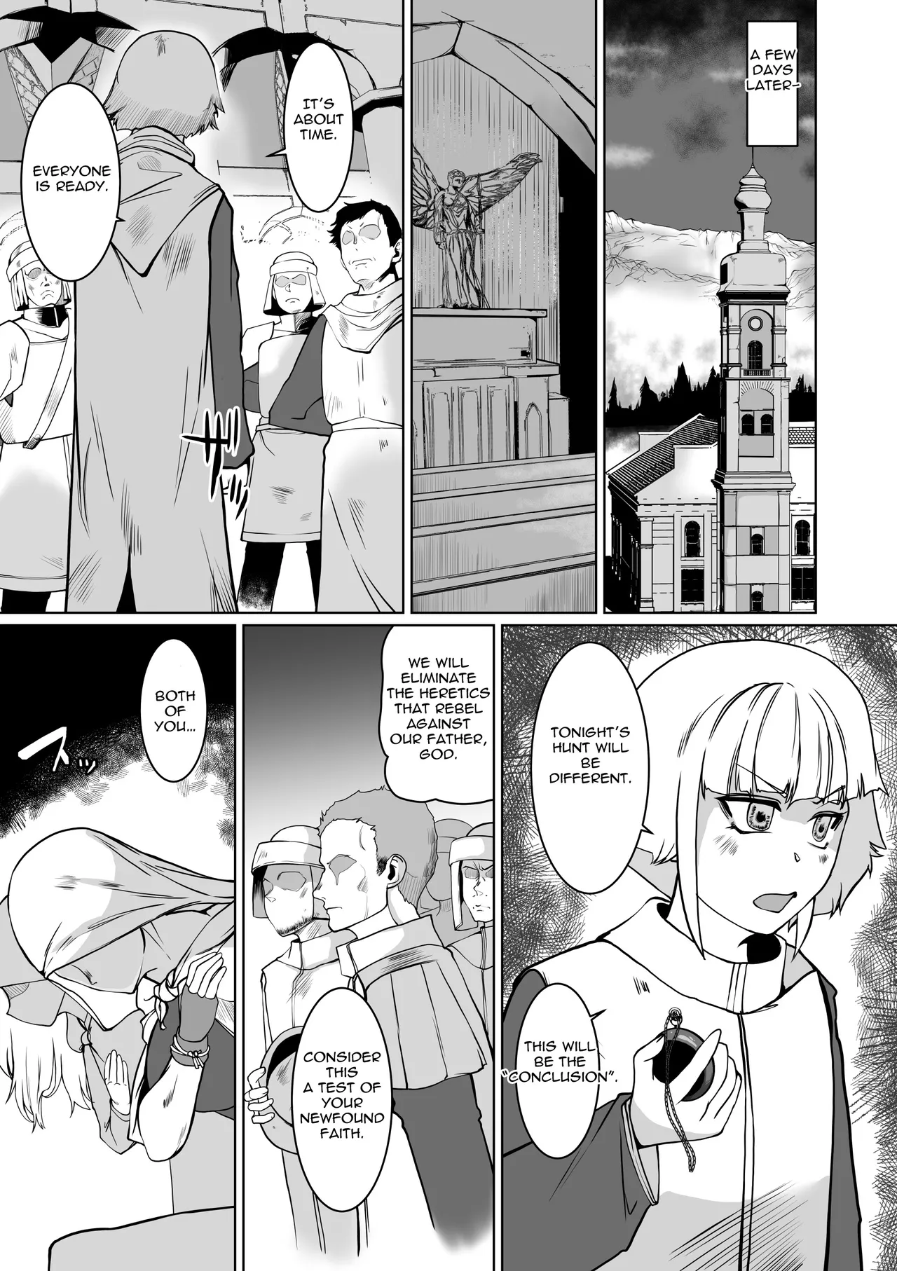 Hypnosis Inquisition - Futanari Female Knight Ejaculation Submission page 39 original parody - futanari sweating hentai manga - read online free