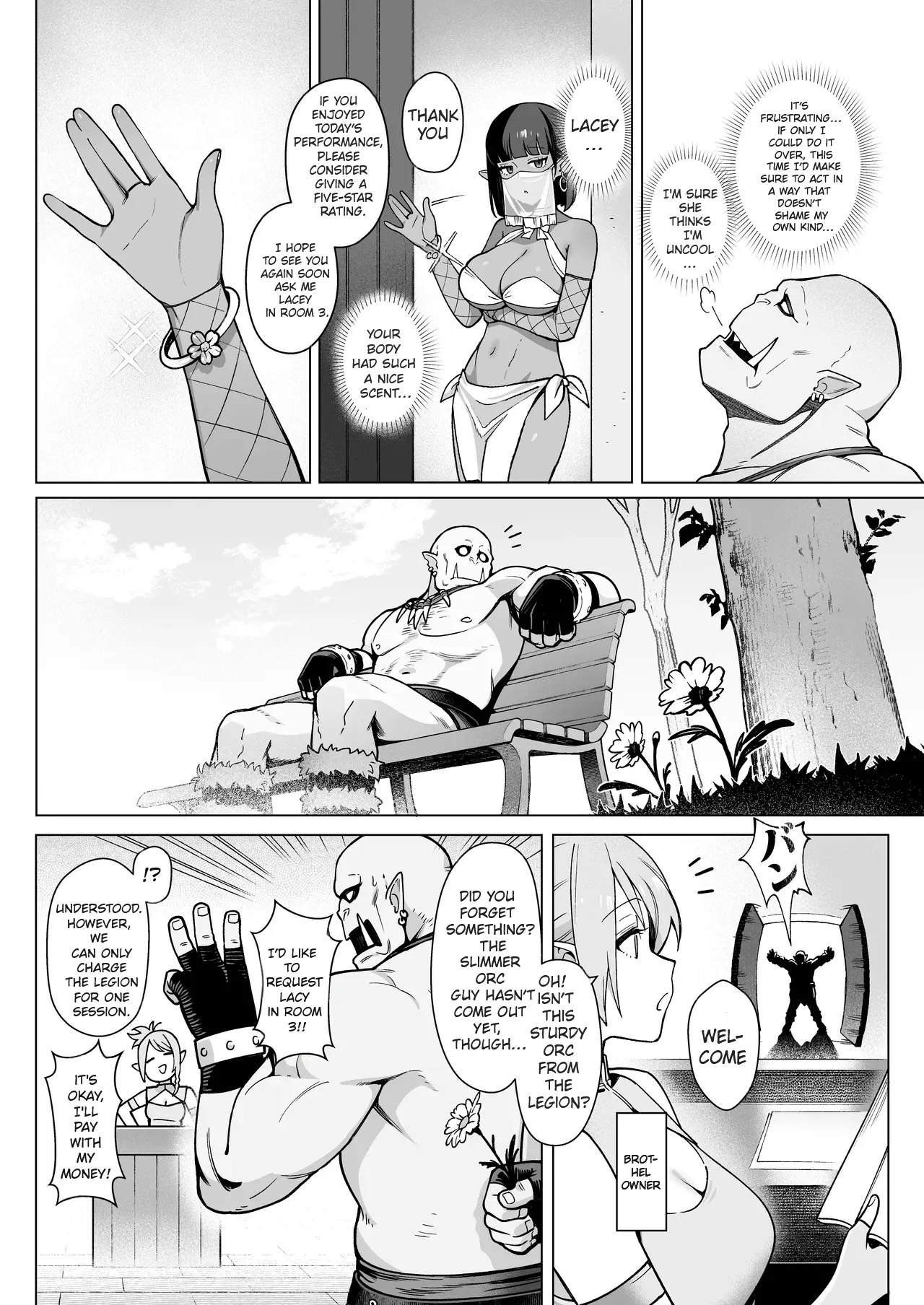 [(Sencha Bashira, Mugicha Bashira)] Fairy Brothel (Volume 1): The Virgin Orc Assigned To The Dark Skinned Elf [English] [Comics EnjoyerTranslation] page 25 original parody - elf sweating hentai manga - read online free