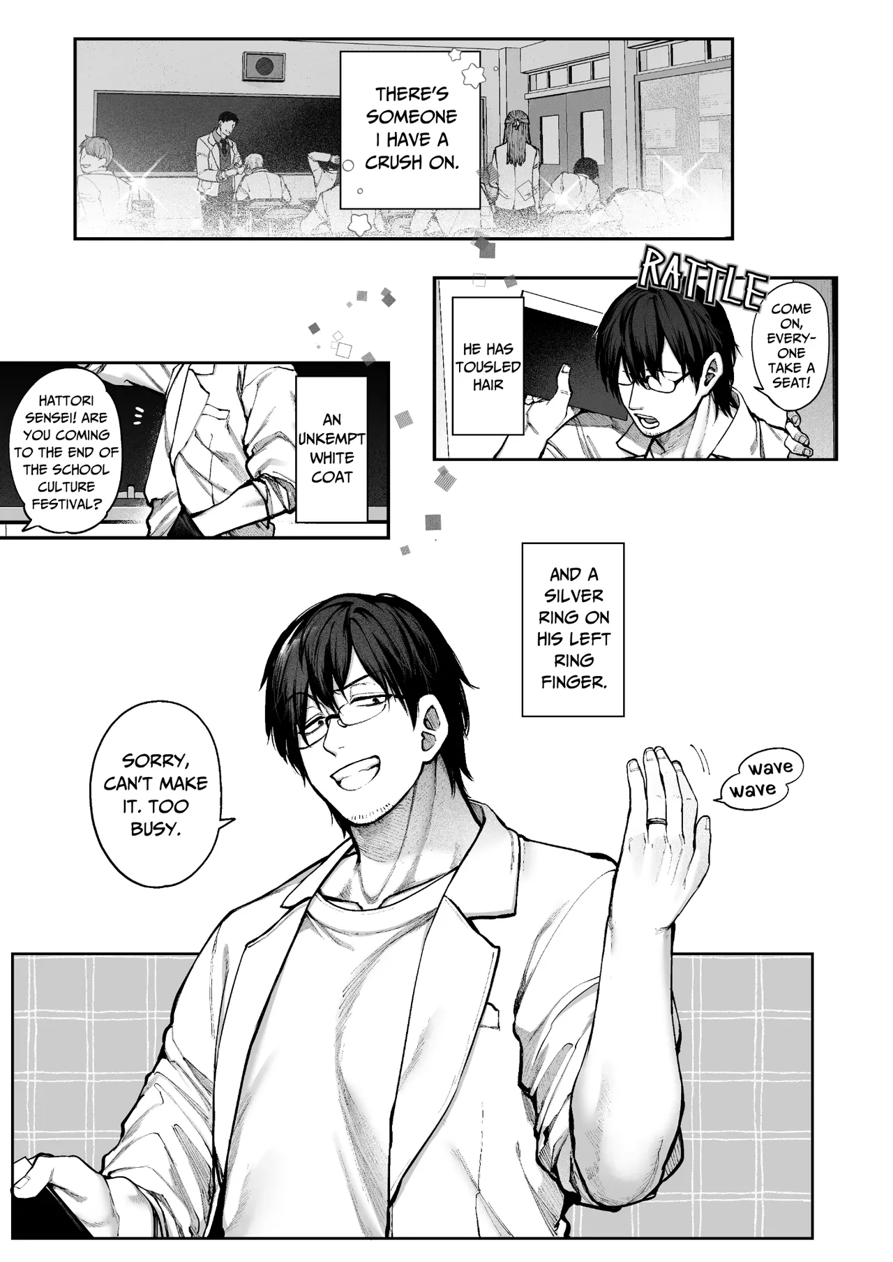 [Koutetsu Shabon Dama (Tamabon)] Kanojo wa Iranai Hattori Sensei! ~Koi wa Mendou Nante Itte Honto wa Ai ga Omo Sugiru~ | Mr. Hattori Doesn't Need A Girlfriend! ~he said love was a hassle, but his love is just too heavy~ [English] - Page 2