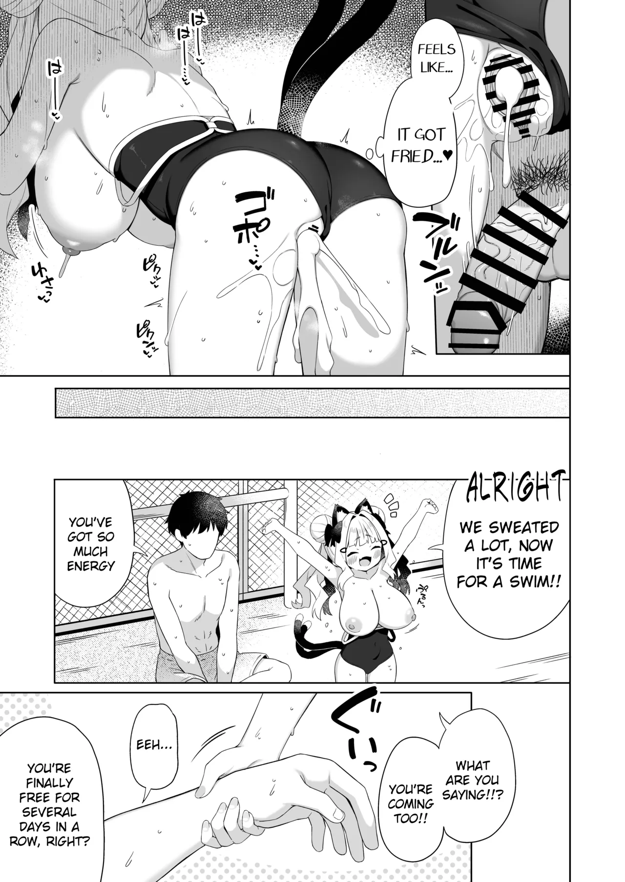 Chinmai Dekapai Nekomimi-chan to Mizugi Ecchi suru Hon page 22 original parody - big breasts swimsuit hentai manga - read online free