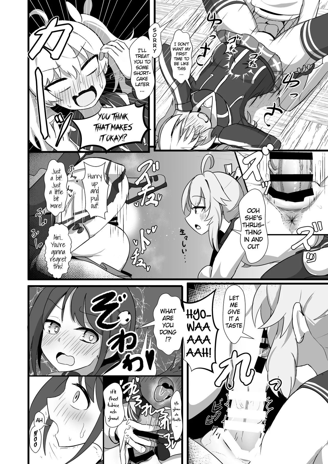 Blue Archive Futanari Anthology page 69 featuring mika misono blue archive parody - ttf threesome futanari hentai manga - read online free