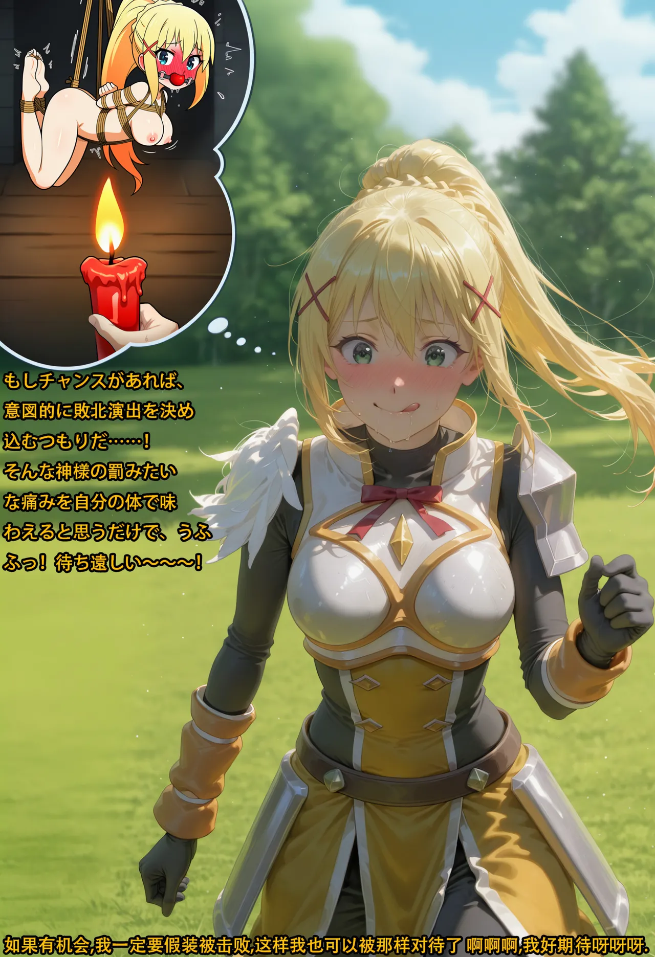 Kono-suba page 46 featuring aqua kono subarashii sekai ni syukufuku o parody - bald ai generated hentai manga - read online free