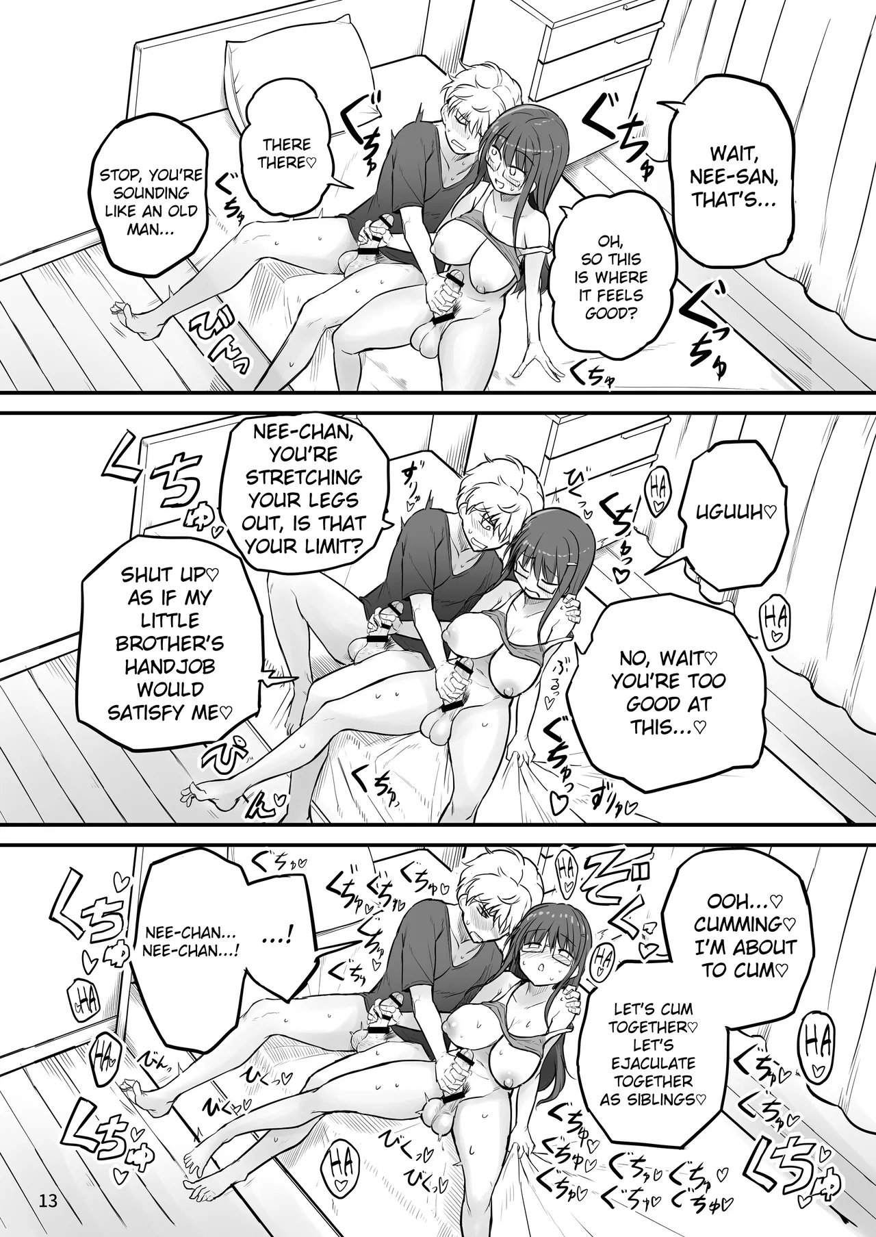 Futanari Nechan to Isshoni Daso!! page 13 original parody - futanari handjob hentai manga - read online free