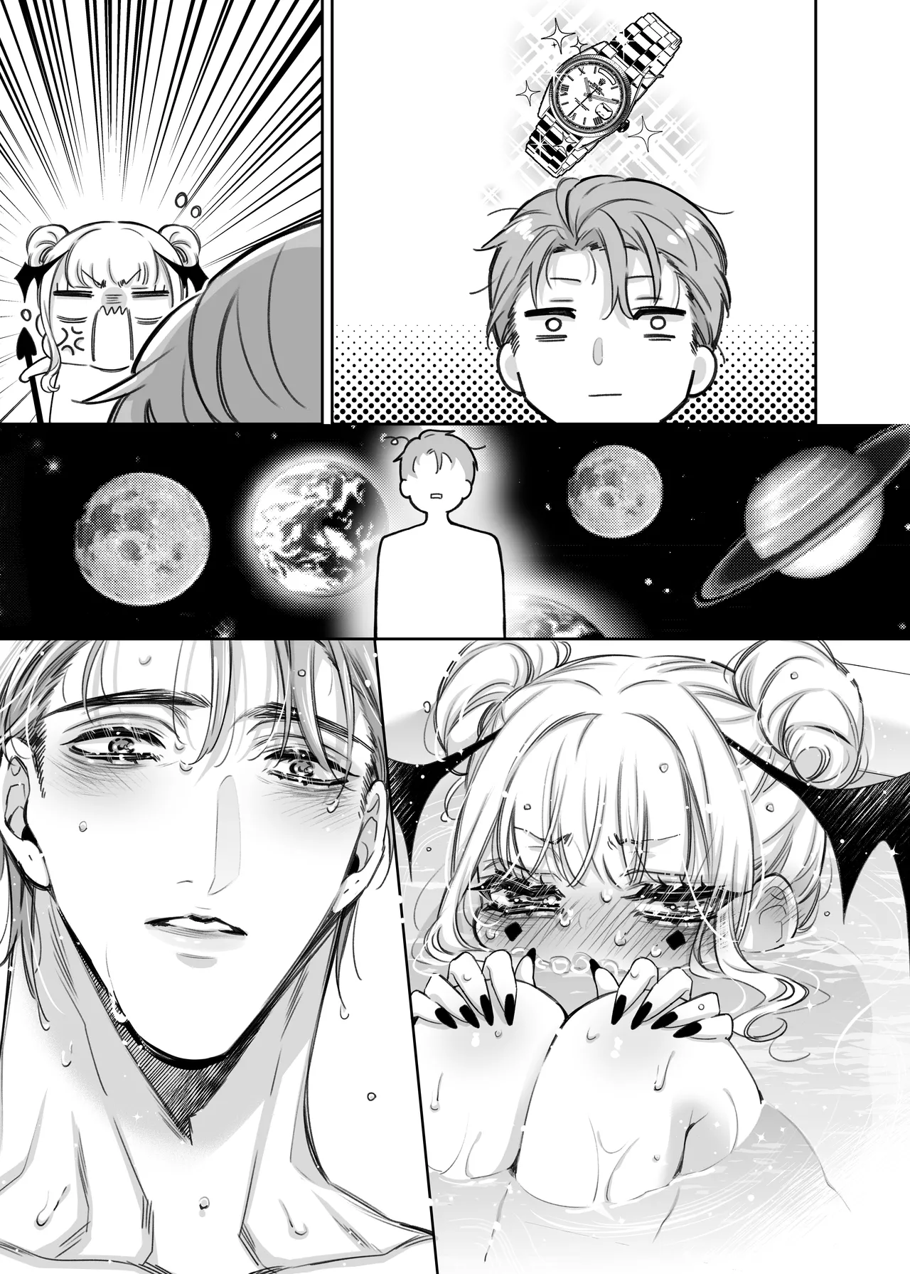 Lily-chan wa Maketakunai. ～Takabisha Succubus niwa DoS Shachiku de Wakarasete～ 3 page 113 original parody - squirting sweating hentai manga - read online free