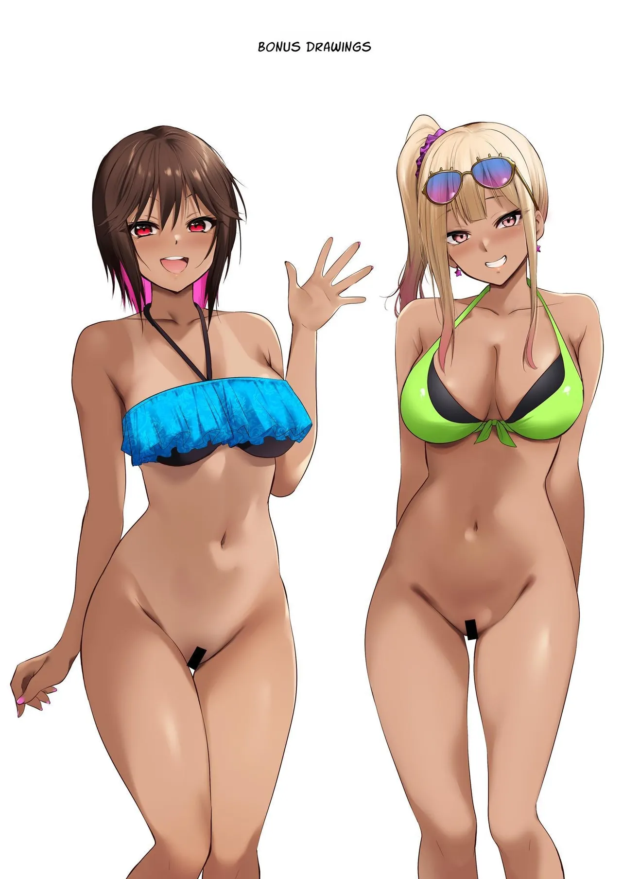 Umi no Ie de Baito shitetara Kuro Gyaru Doukyuusei ni Gyaku Nan sarete Asedaku Doutei Sotsugyou shita Natsu no Hi | Was working at a Beach when Two Tanned Gals Seduced Me & Popped My Cherry on a Sweaty Summer Day page 33 original parody - virginity swimsuit hentai manga - read online free