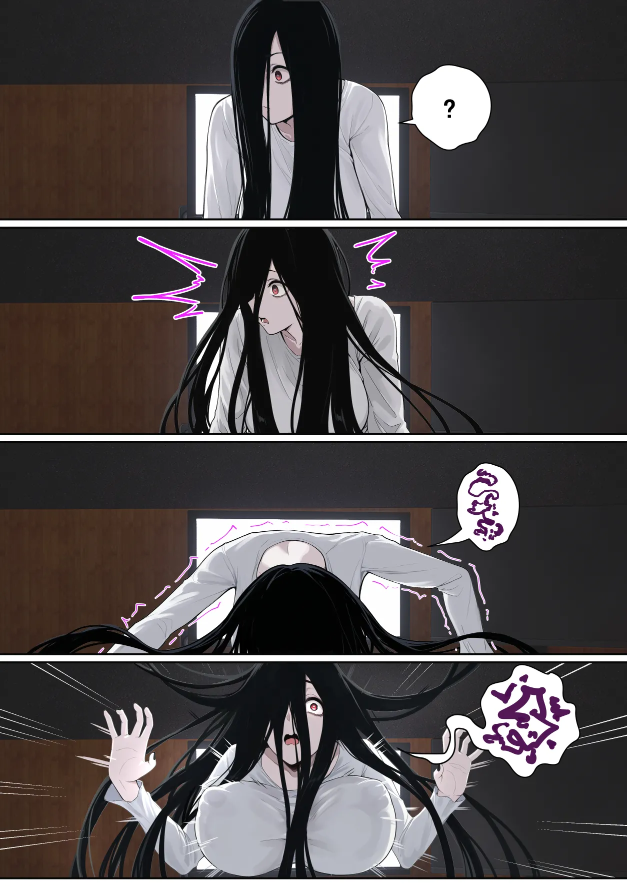 “關於貞子卡在電腦屏幕這件事” page 12 featuring sadako yamamura the ring parody - leg lock big breasts hentai manga - read online free