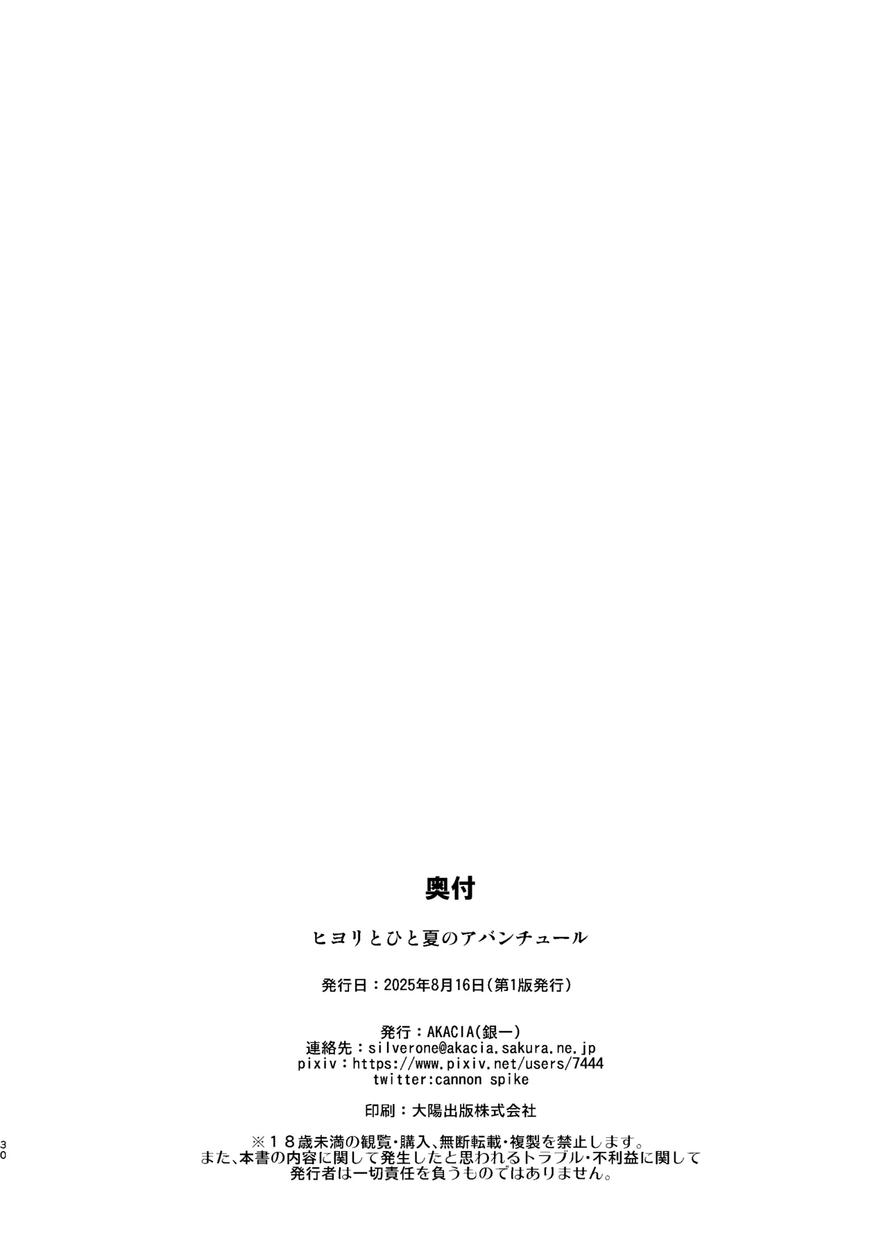 Hiyori to Hitonatsu no Aventure - Page 29