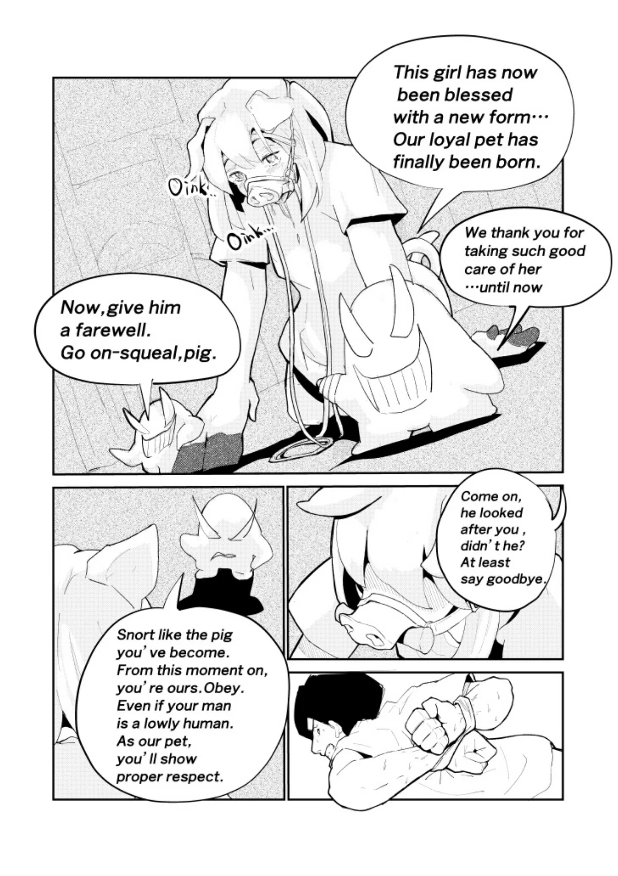 R-18 豚化「キミは今日から豚魔族 第2話」英語版含む page 25 original parody - transformation pig girl hentai manga - read online free