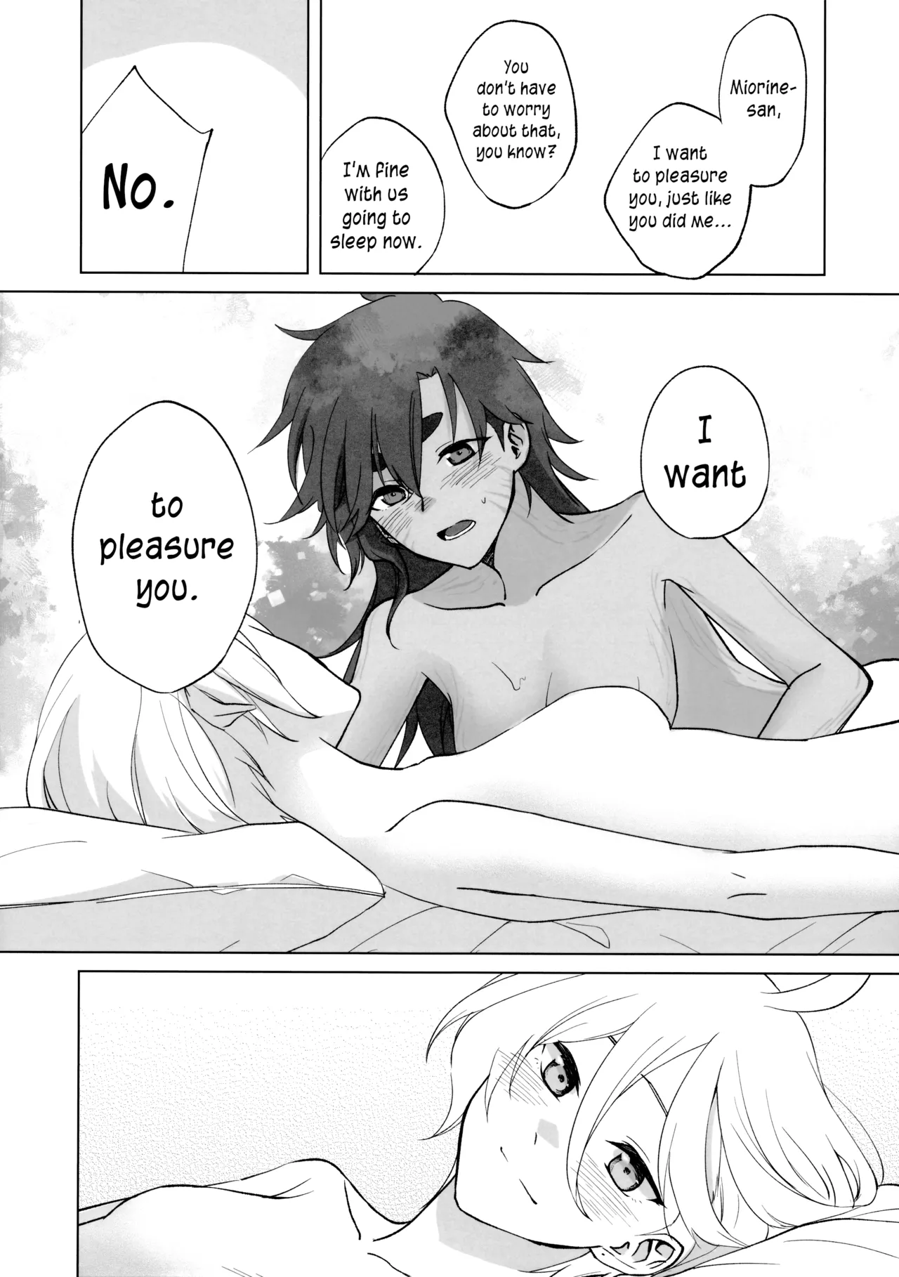 Their Wedding Night page 22 featuring miorine rembran mobile suit gundam the witch from mercury parody - cunnilingus females only hentai manga - read online free
