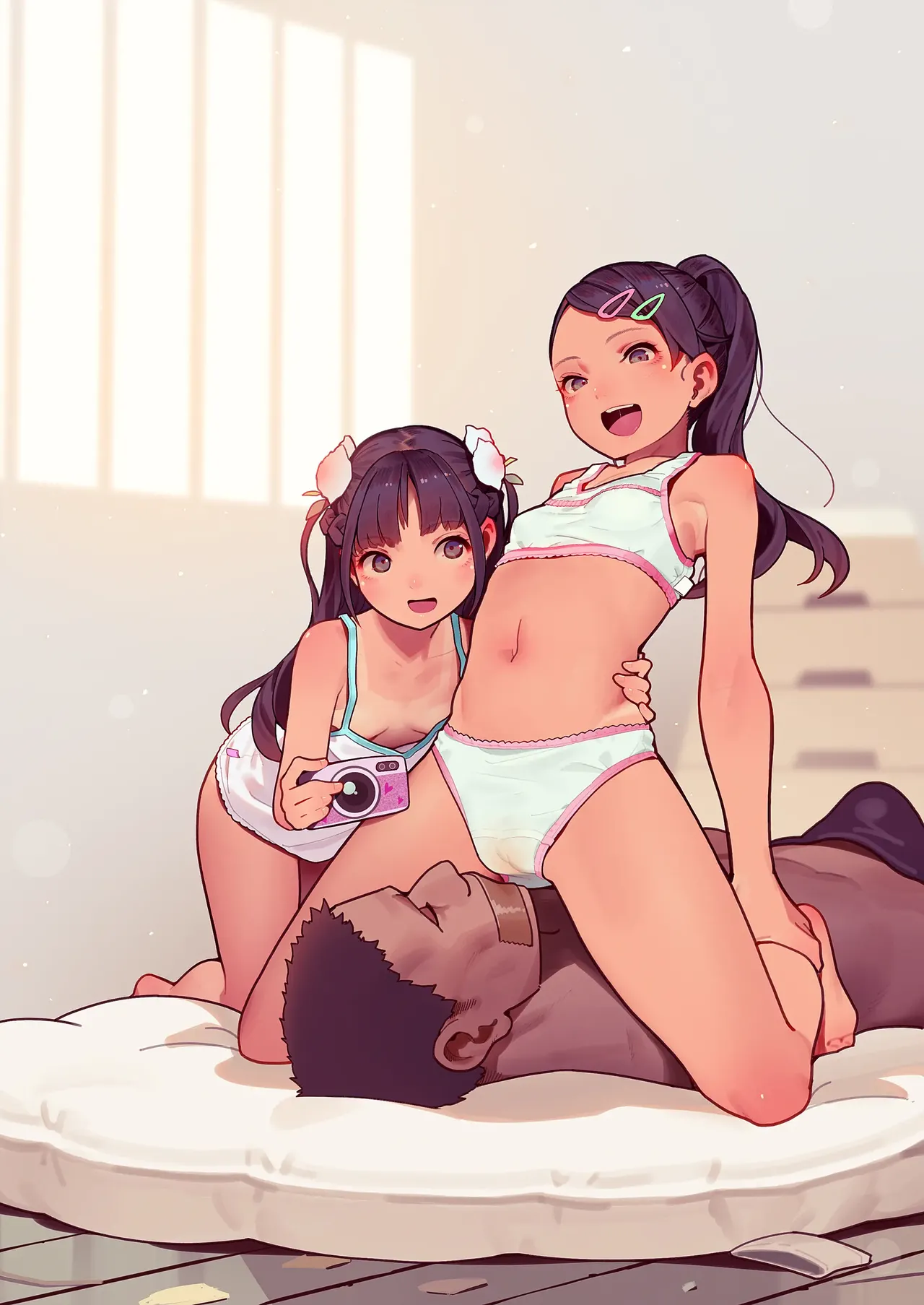 Otoko de asobu mesugaki-chan tachi illustration set 2020-2023 page 124 - full color dark skin hentai manga - read online free